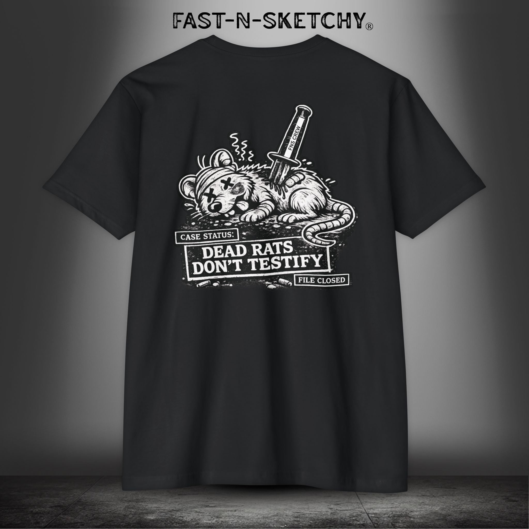 Dead Rats Don't Testify: Biker Edition Premium Fitted Tee