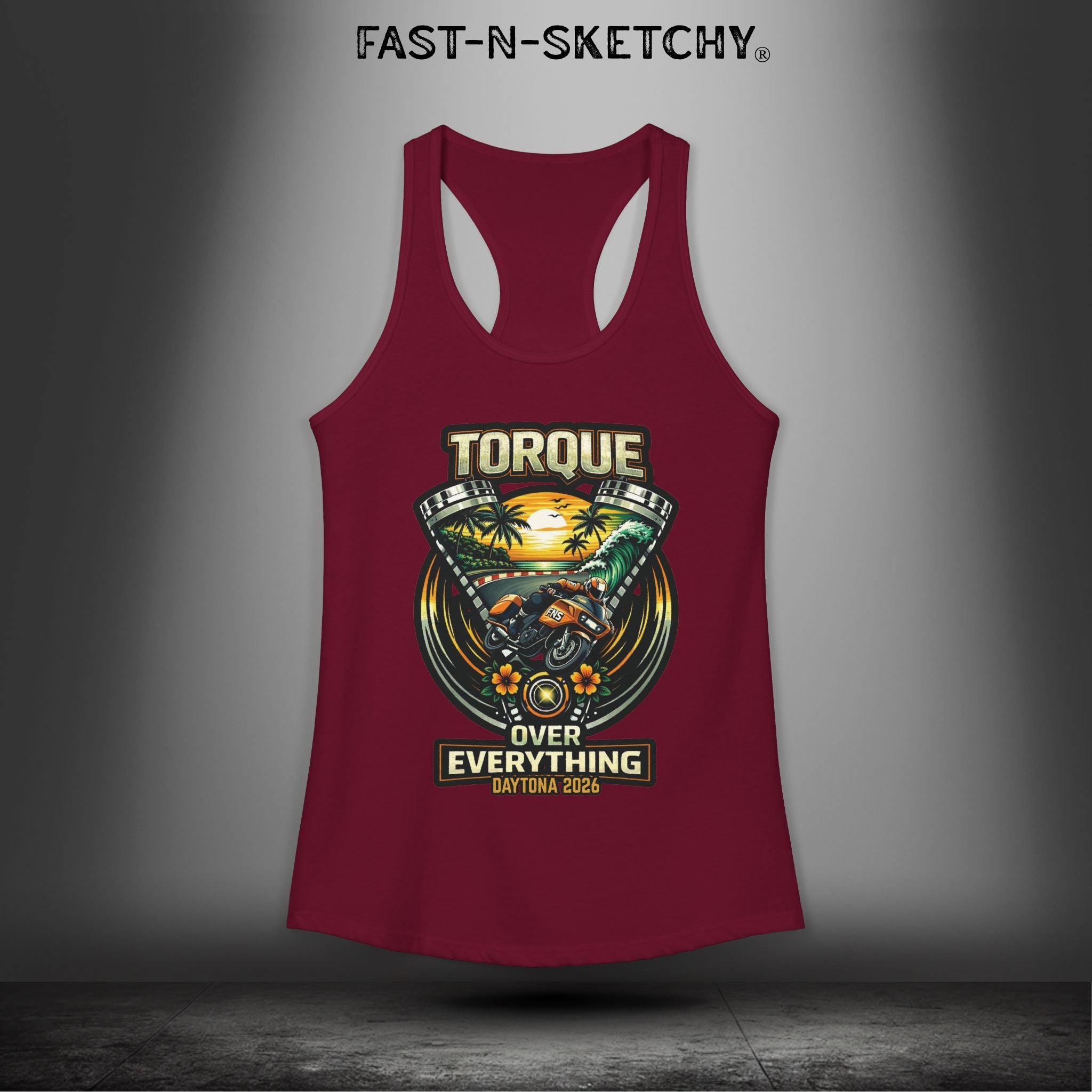 Torque Over Everything: Daytona Bike Week Bagger Racing Biker Edition Razorback Tank