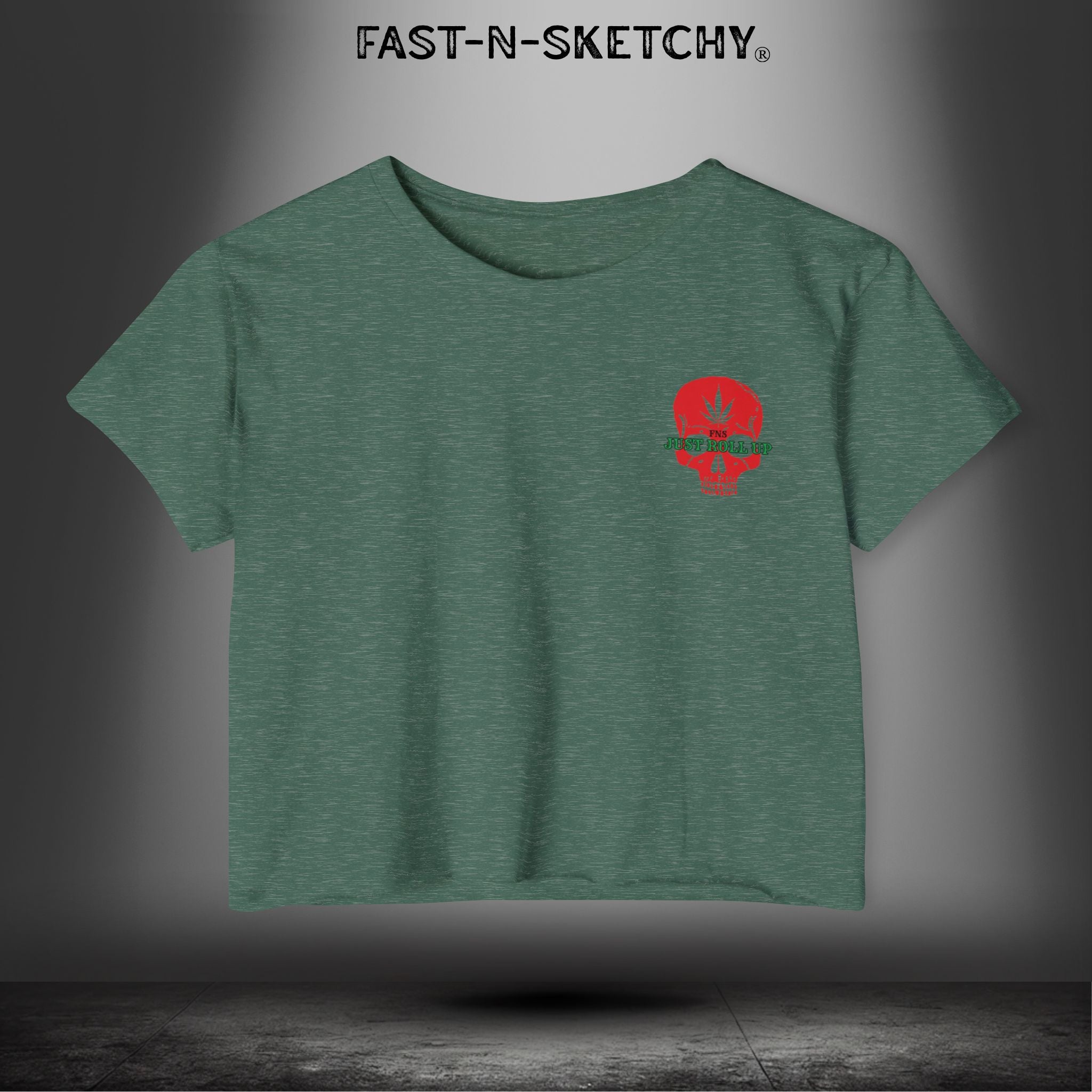 FREE MIND, FREE SOUL, JUST ROLL UP BY STONEY: Crop T-shirt