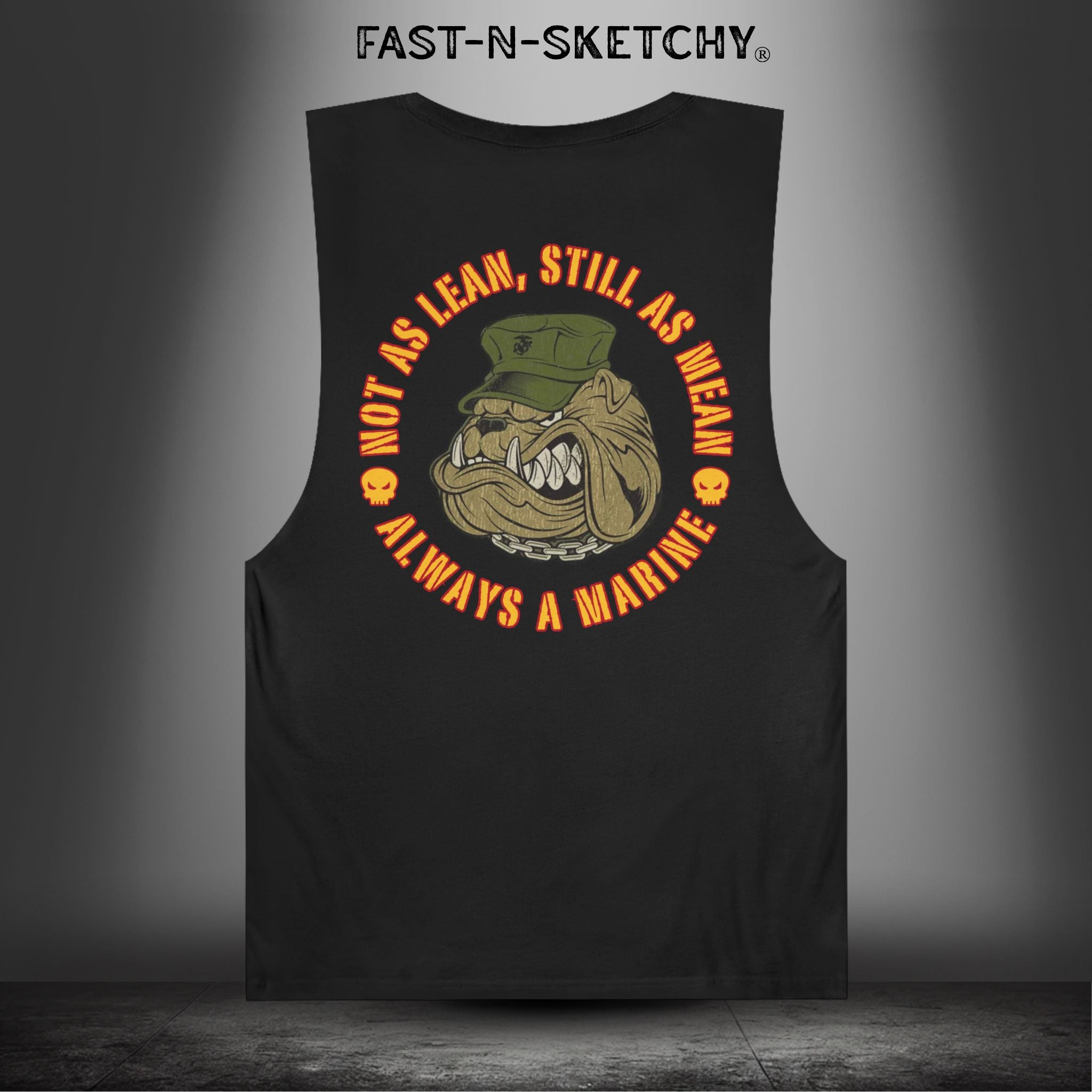 Devil Dog: Not as Lean, Still as Mean, Always a Marine - Muscle Tank Top