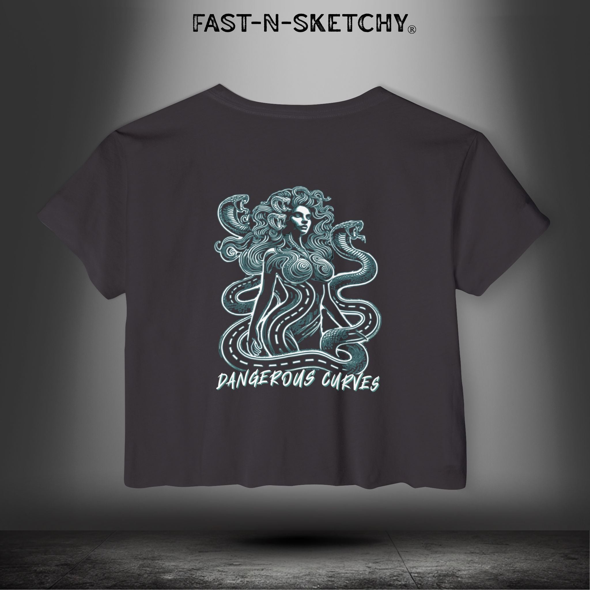 DANGEROUS CURVES - FAST-N-SEXYâ„¢: Crop Top Festival Style Women's Shirt