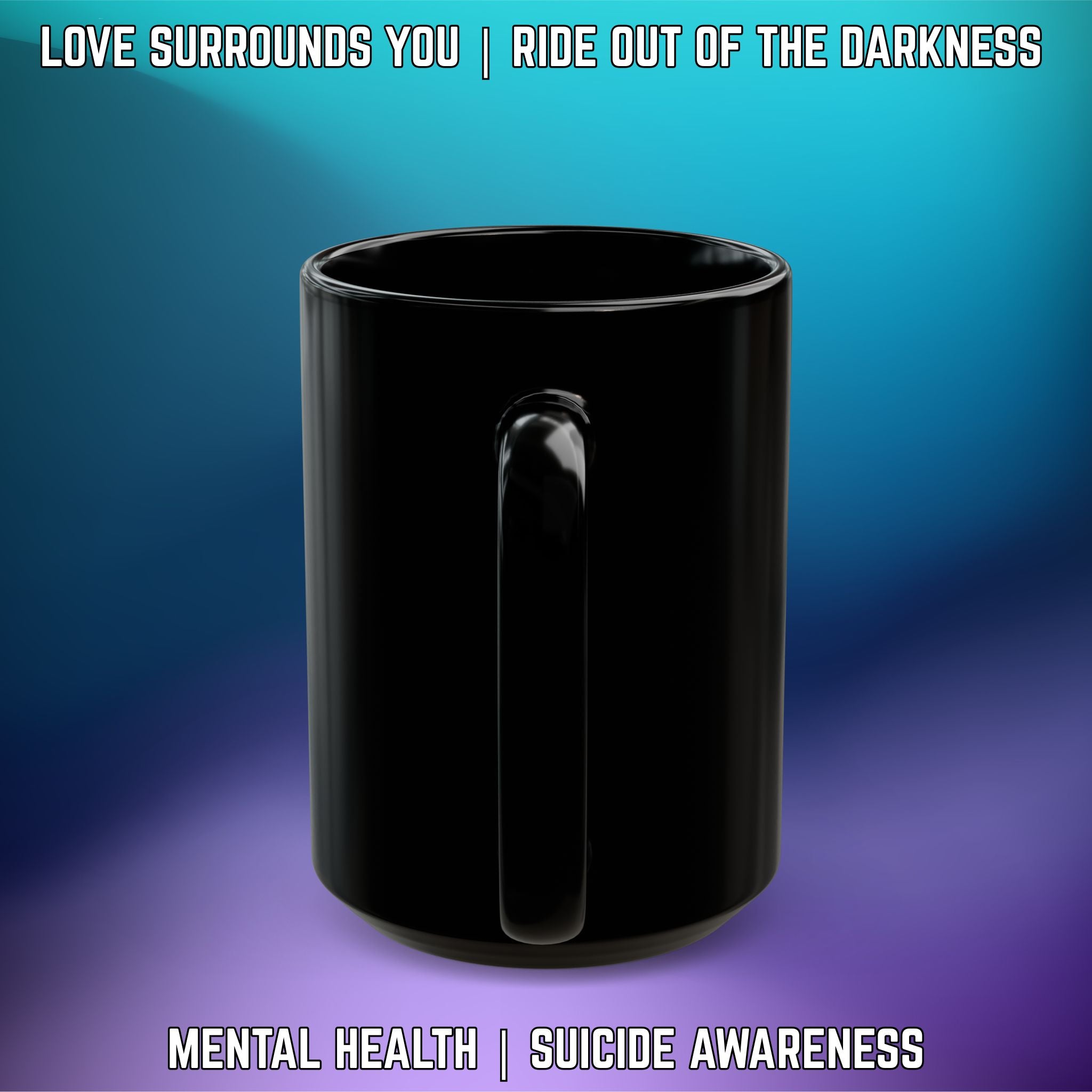 Ride Out of Darkness 2026 Black Mug — Mental Health & Suicide Awareness - LSY