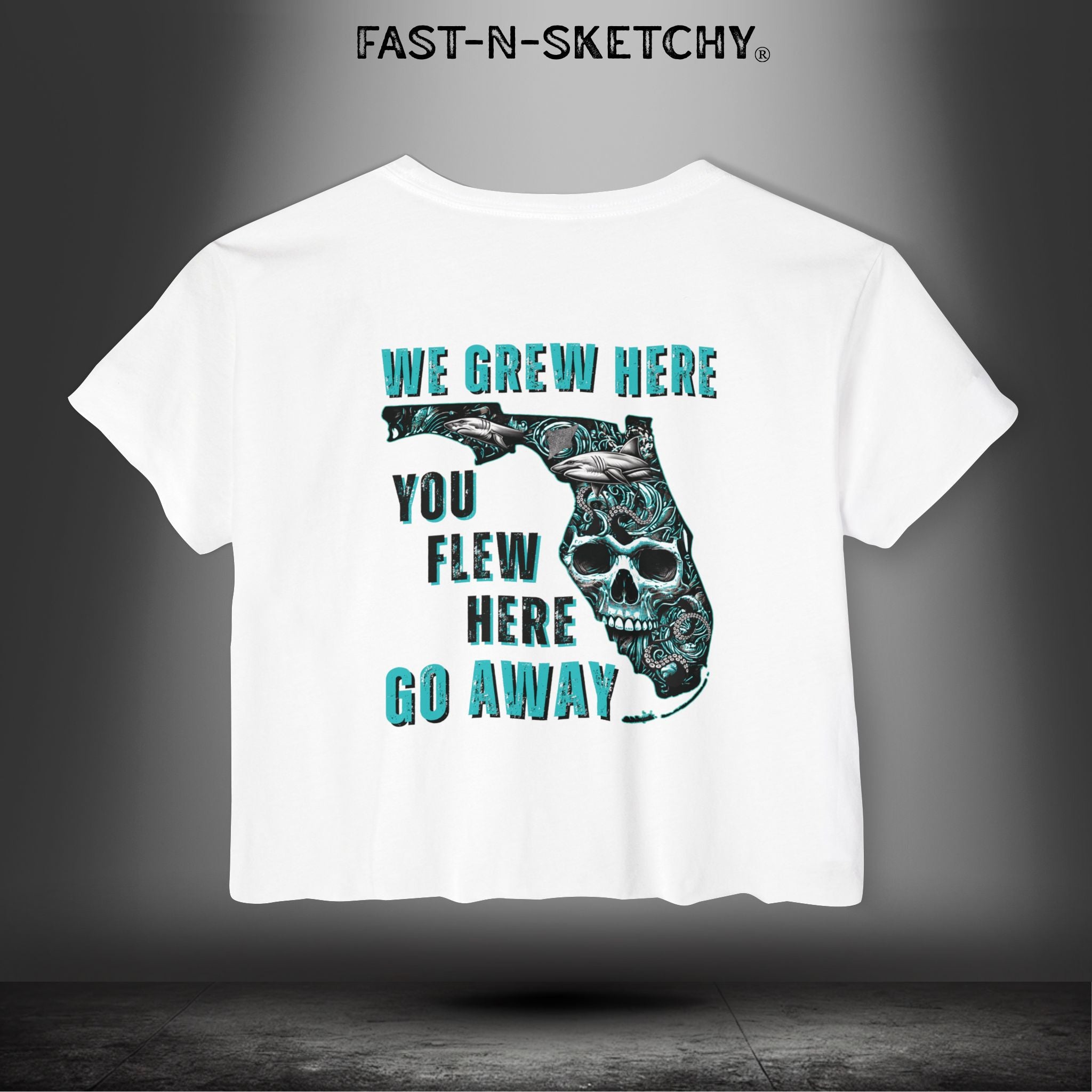 WE GREW HERE, YOU FLEW HERE, GO AWAY: Crop Top Light-Weight