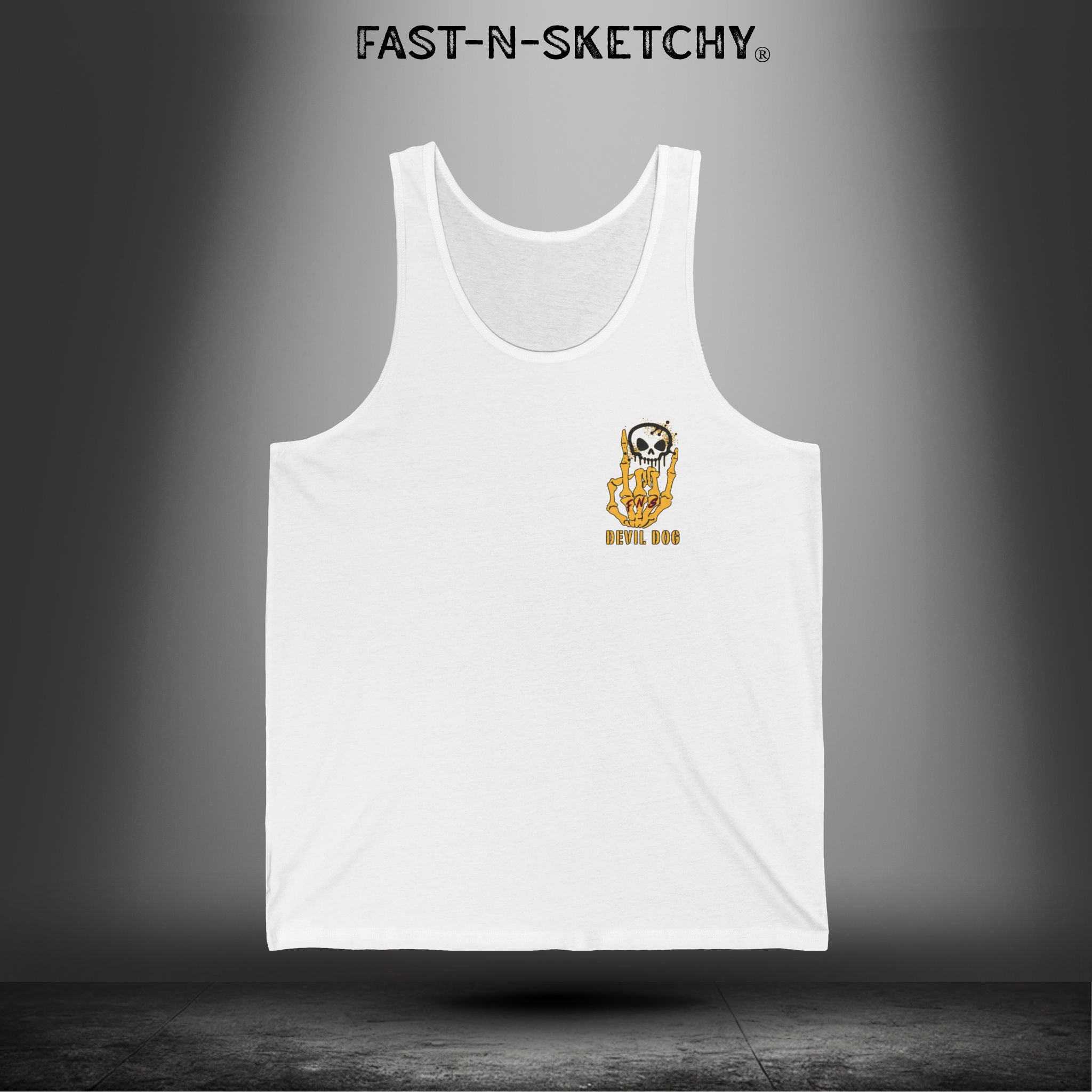 Devil Dog: Not as Lean, Still as Mean, Always a Marine - Tank Top Unisex (Red)