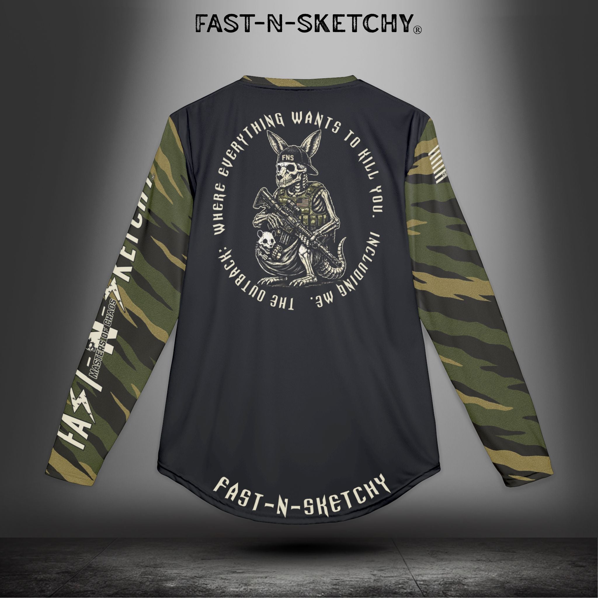 The Outback: Where Everything Wants to Kill You. Including Me: Military Edition UV Riding Long-Sleeve Tee