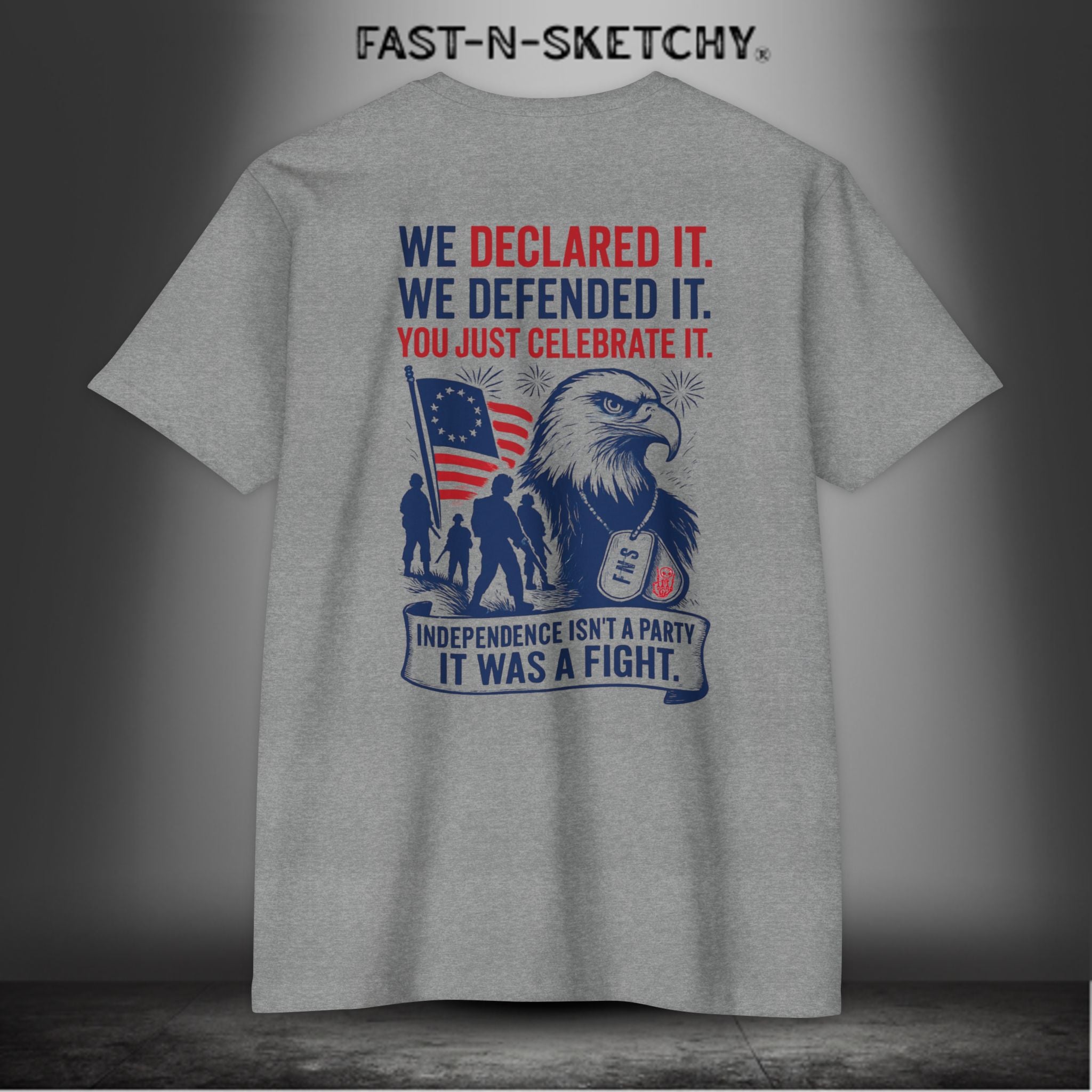 Independence Hits Different – Military Edition Tee | For the Ones Who Declared It, Defended It, and Still Carry It