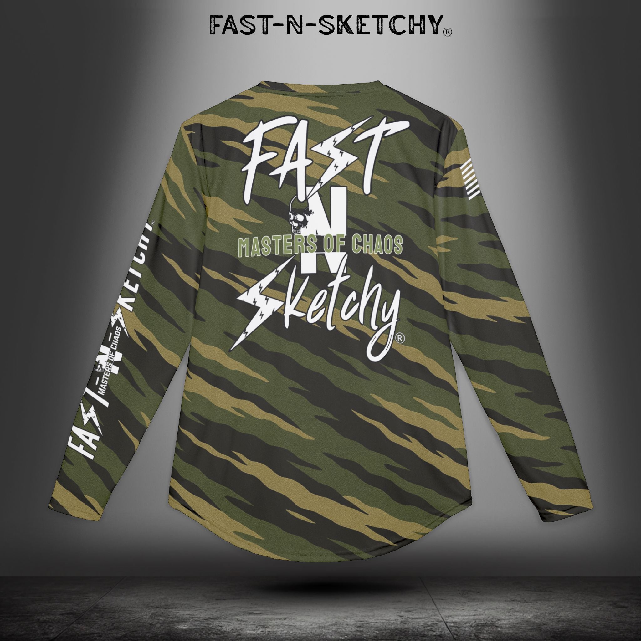 Tigerstripe Camo UV Protection Long Sleeve Shirt for Riding and Outdoors