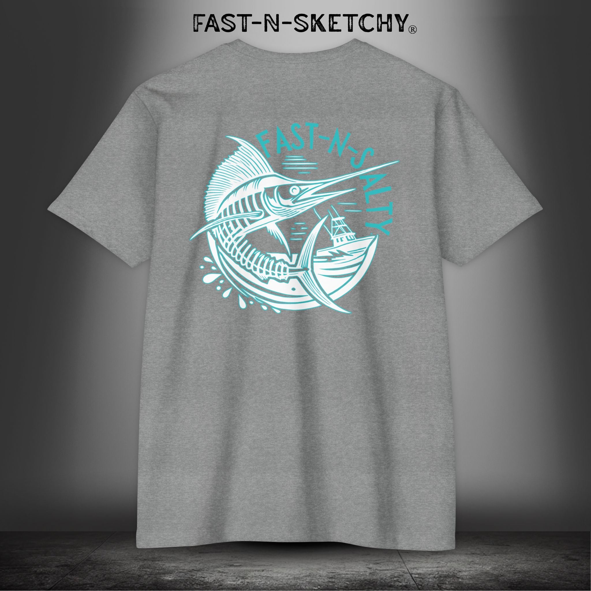 Fast-n-Salty Circle Logo - T-Shirt Next Level 6210