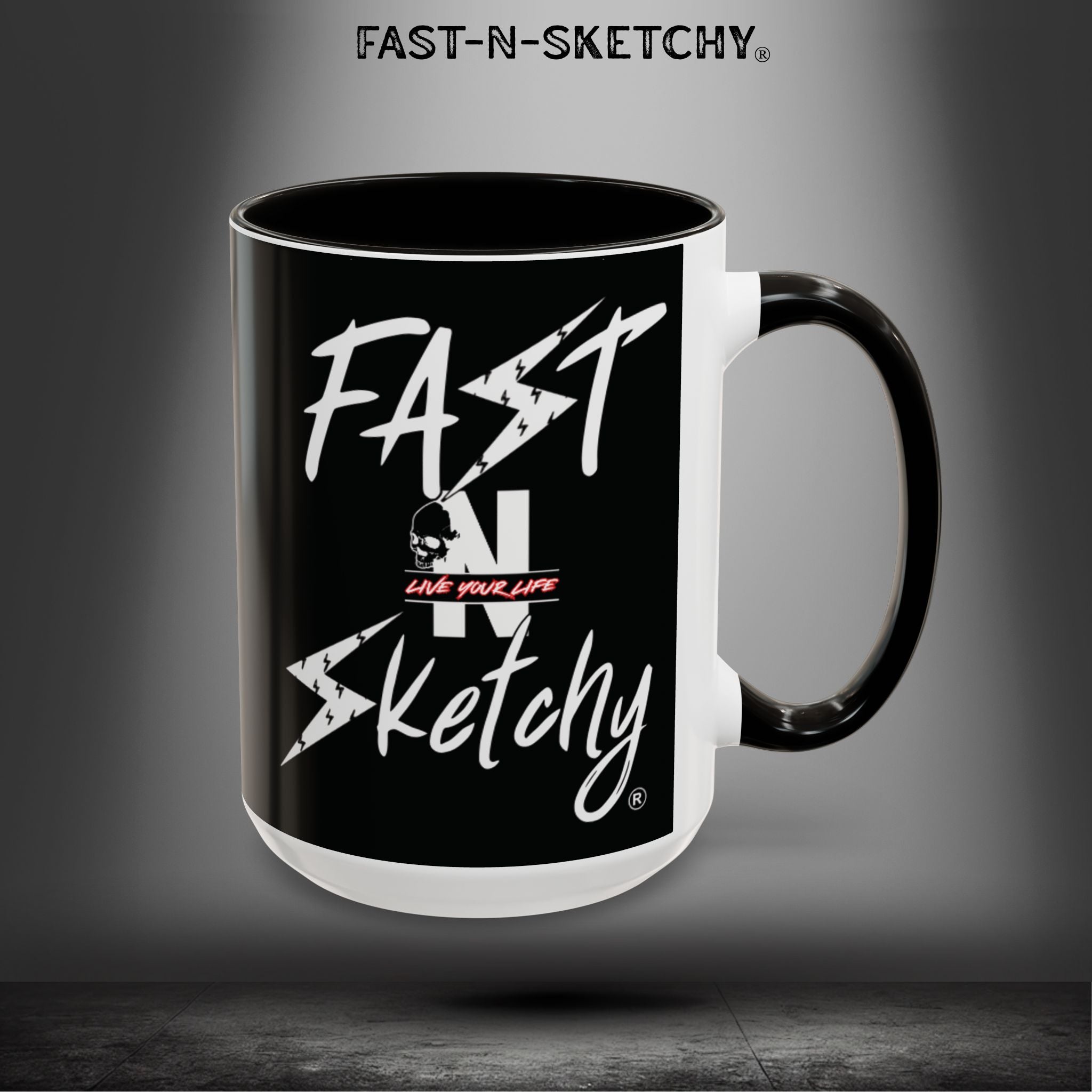 Mugs - MOST HUMANS ARE ALIVE BUT NEVER LIVE - FAST-N-SKETCHY®