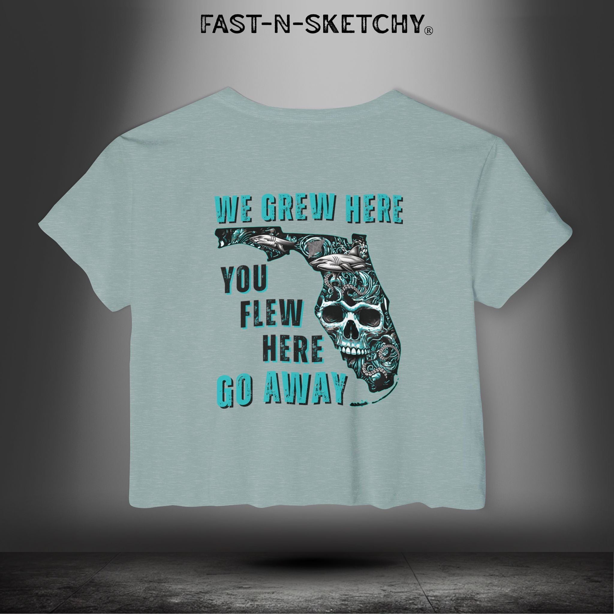 WE GREW HERE, YOU FLEW HERE, GO AWAY: Crop Top Light-Weight