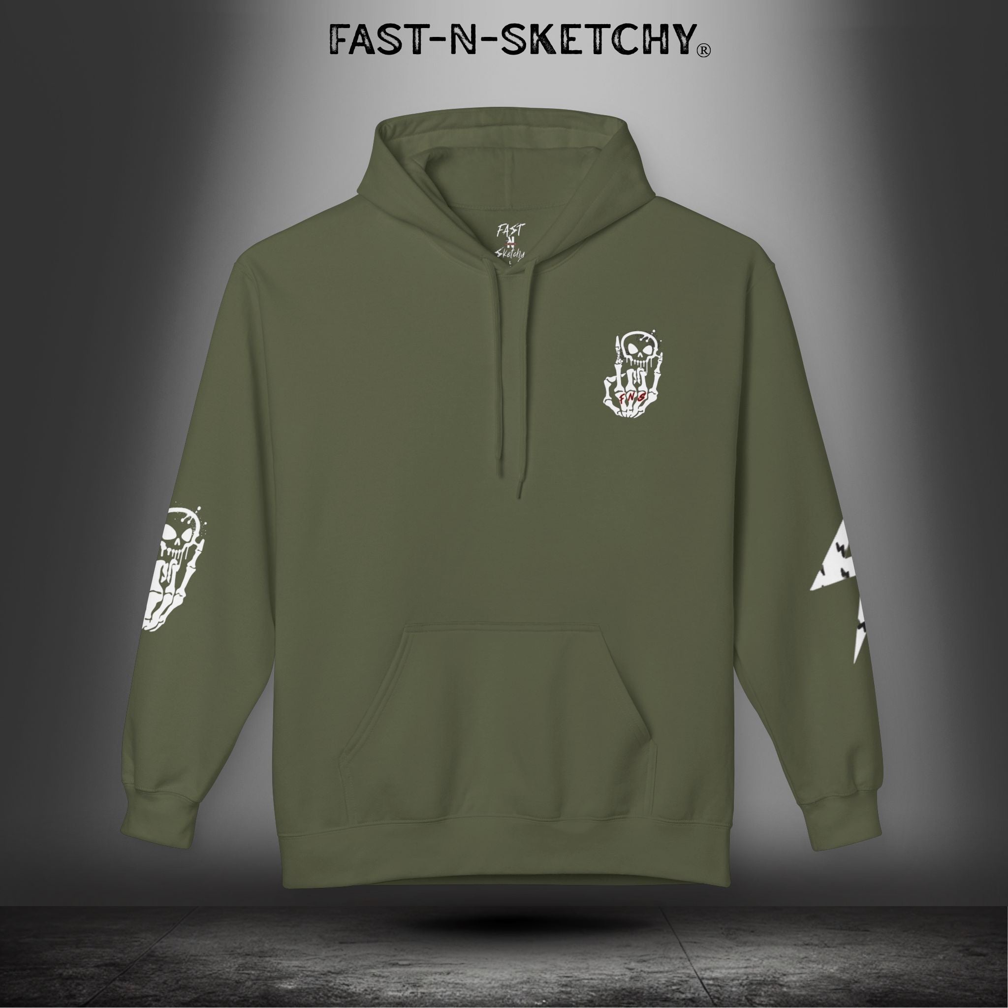 FAST-N-SKETCHY®: Fleece Hoodie 80/20 Blend (Dark Colors)