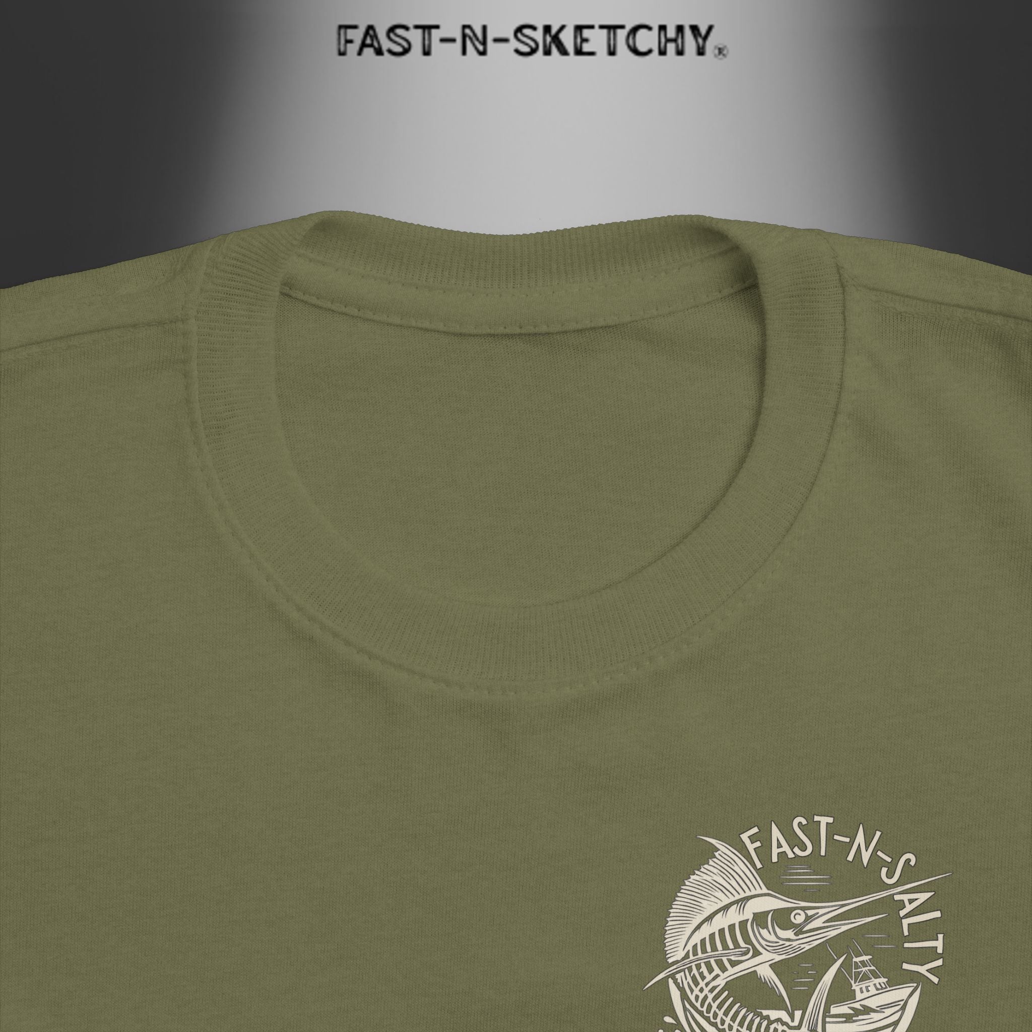 FAST-N-SALTY™ Catch Me If You Can – Marlin Toddler Tee | Fast Fins and Faster Feet.