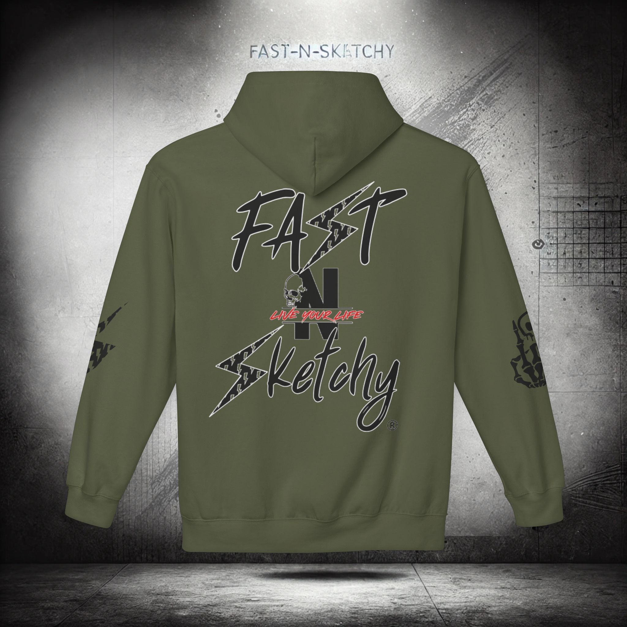 FAST-N-SKETCHY®: Fleece Hoodie 80/20 Blend (Light Colors)