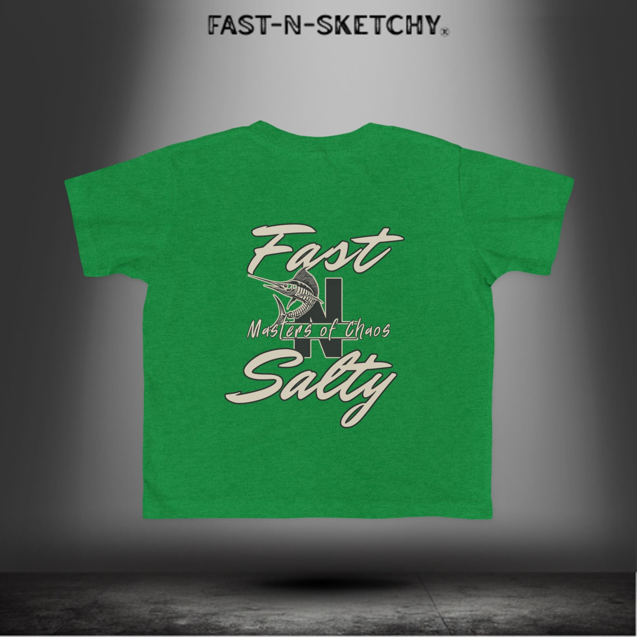 FAST-N-SALTY™ Catch Me If You Can – Marlin Toddler Tee | Fast Fins and Faster Feet.