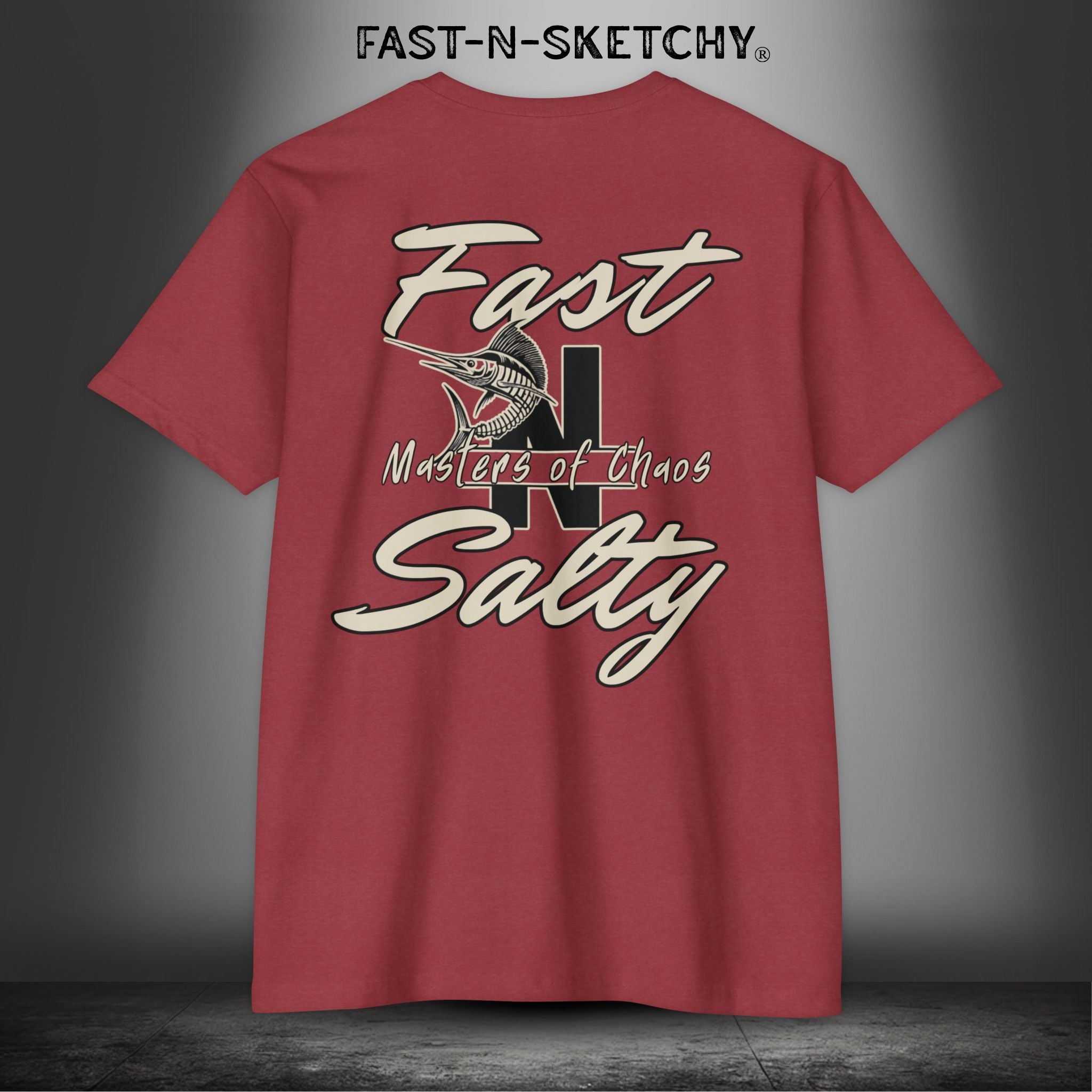 Fast-N-Salty: Masters of Chaos - T-Shirt Next Level (Tan Letters)