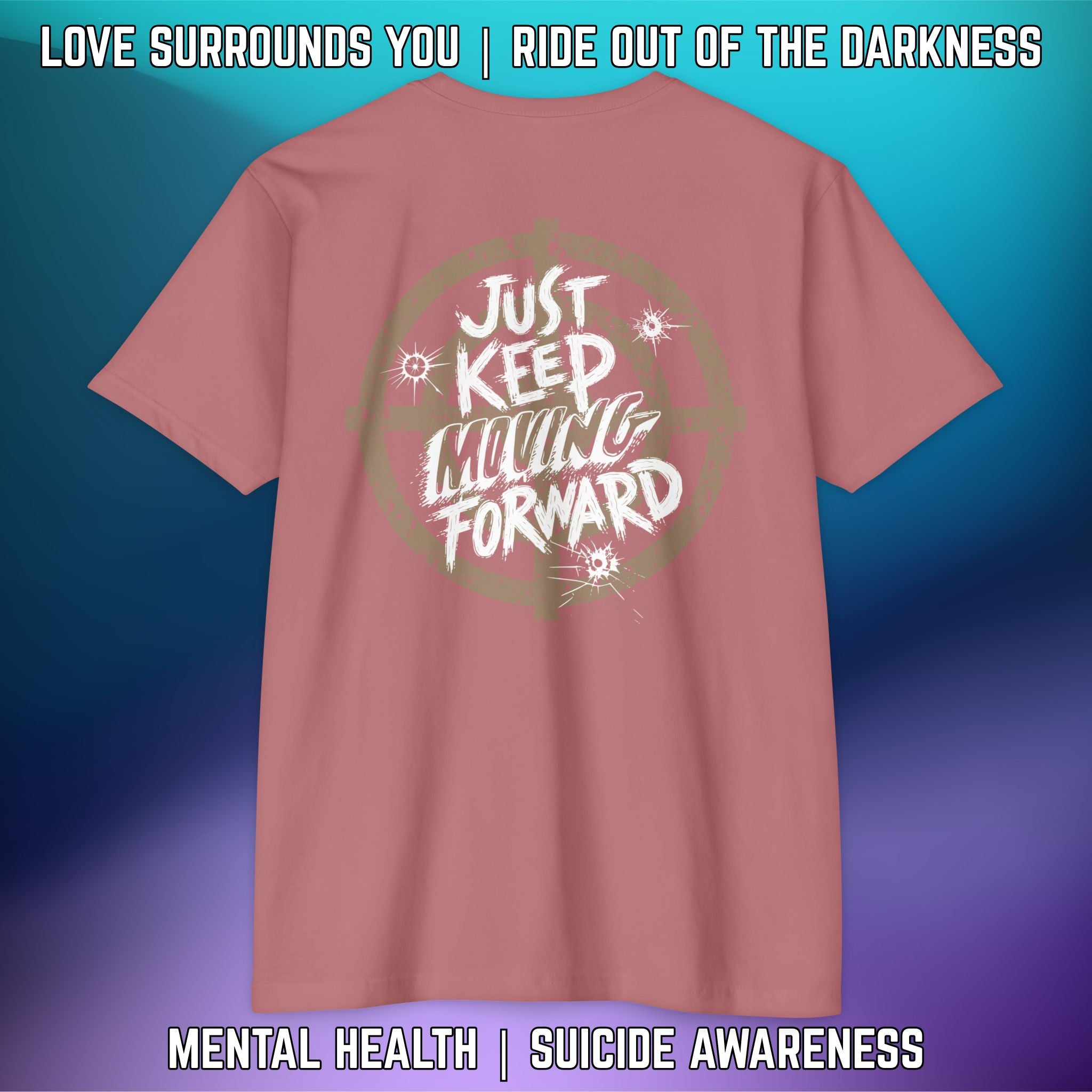 JUST KEEP MOVING FORWARD: T-Shirt Next Level 6210 - LSY