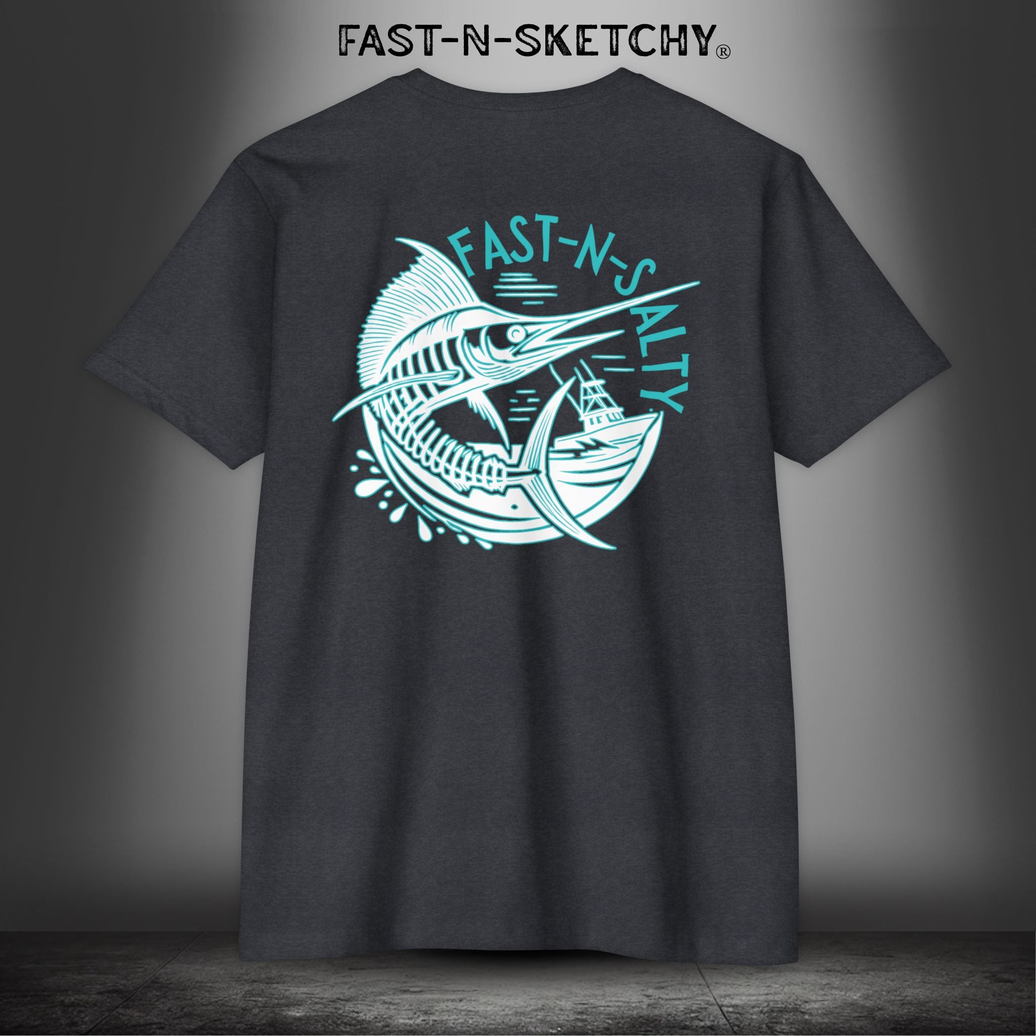 Fast-n-Salty Circle Logo - T-Shirt Next Level 6210