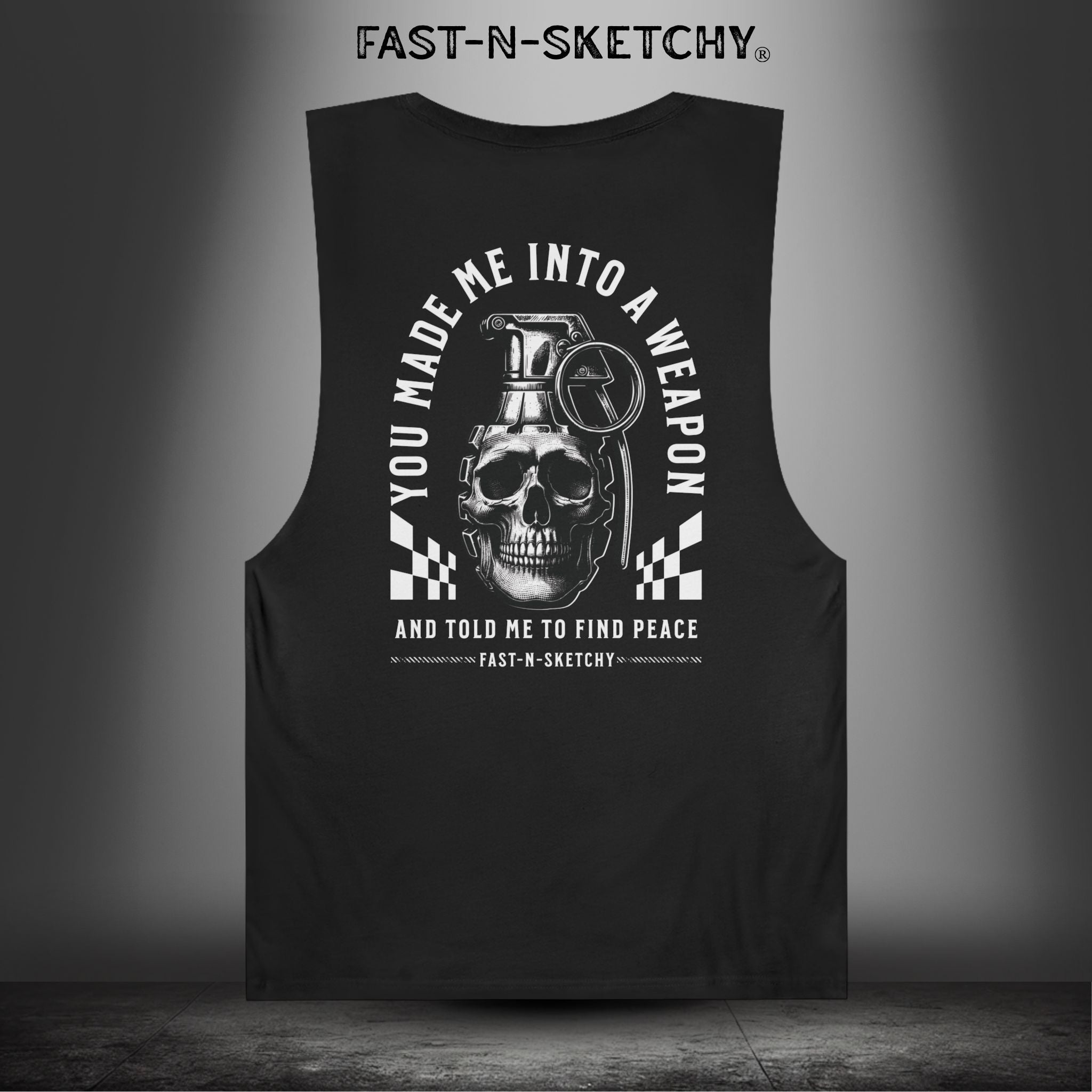 YOU MADE ME INTO A WEAPON & TOLD ME TO FIND PEACE - Muscle Tank Top