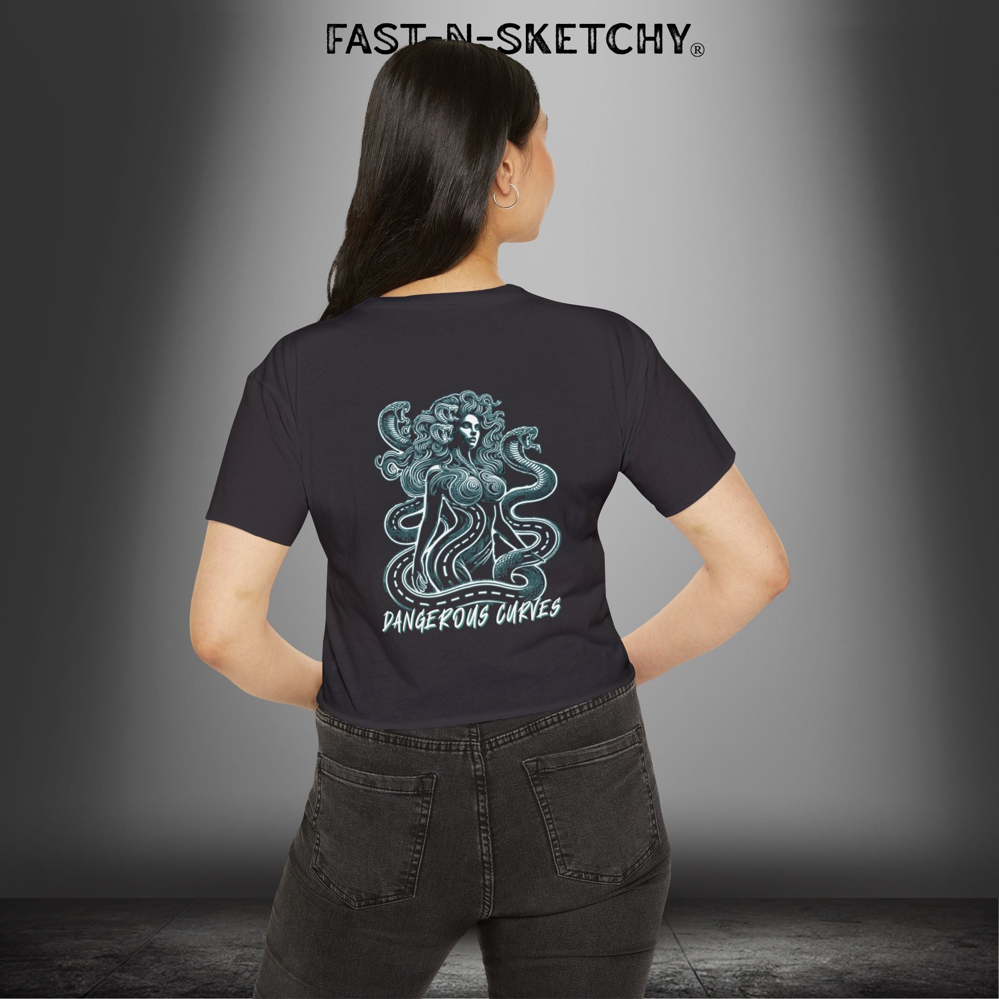 DANGEROUS CURVES - FAST-N-SEXYâ„¢: Crop Top Festival Style Women's Shirt