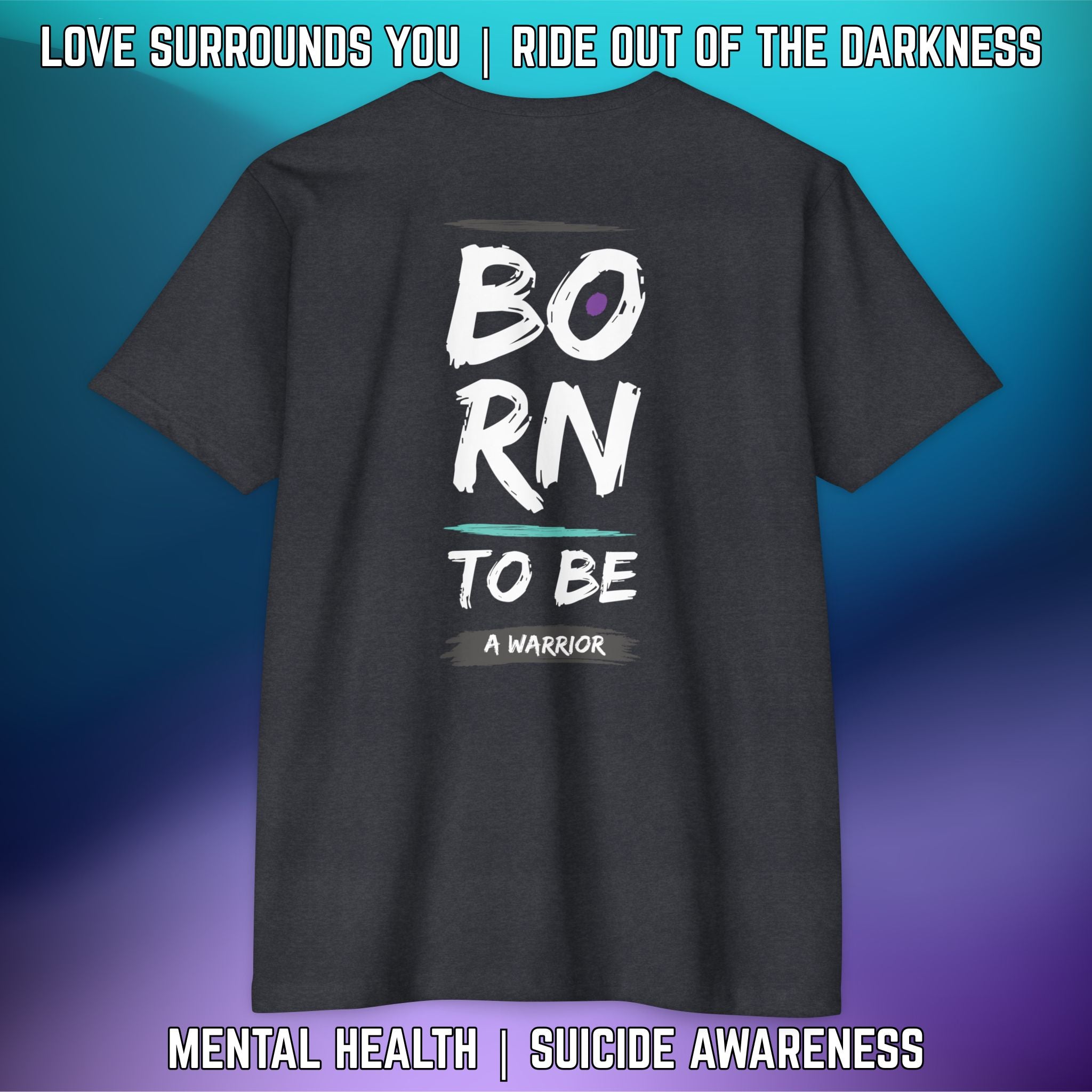 BORN TO BE A WARRIOR: T-Shirt Next Level 6210 - LSY