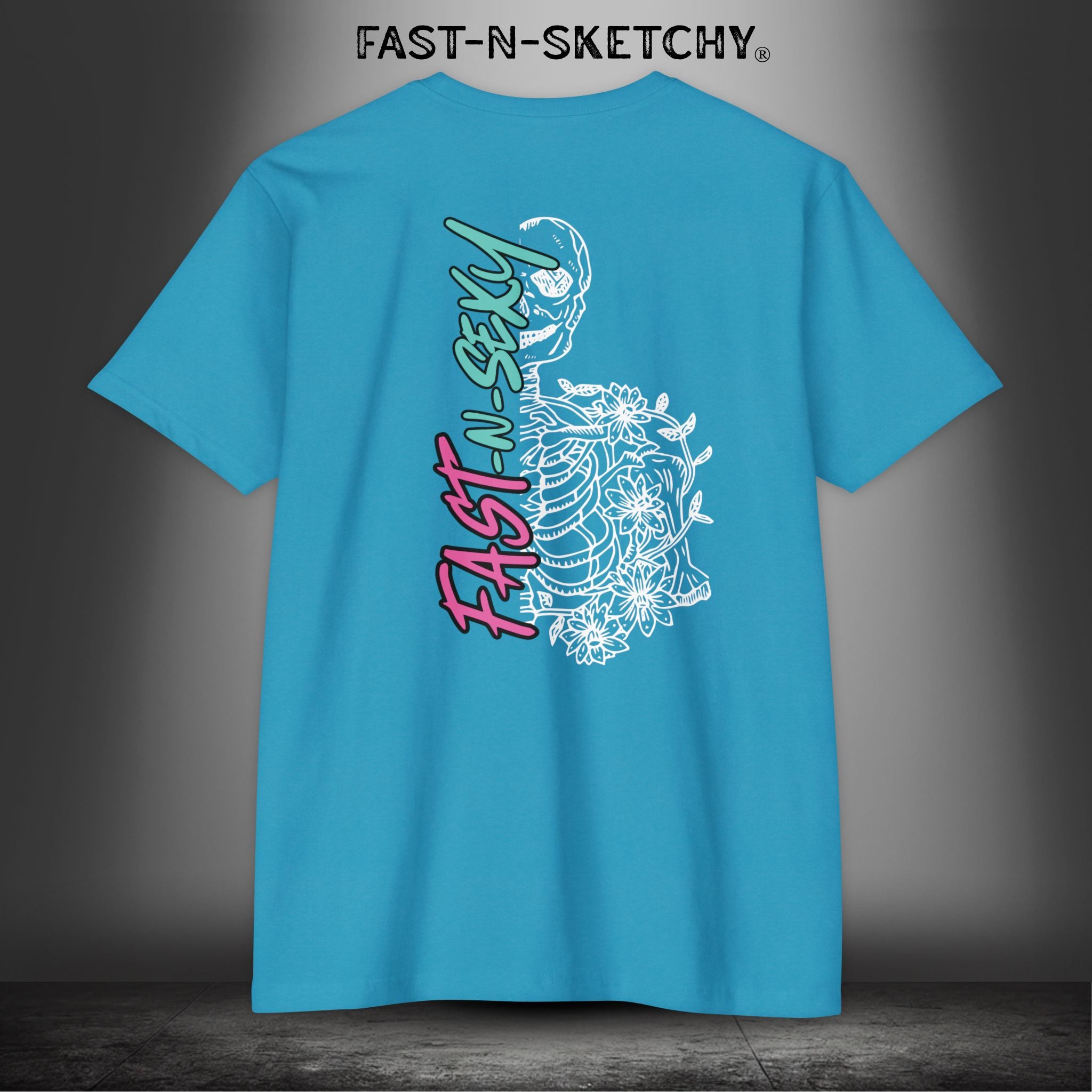 FAST-N-SEXY™ WITH HALF SKULL - T-shirt Classic Fit Crewneck - Next Level 6210
