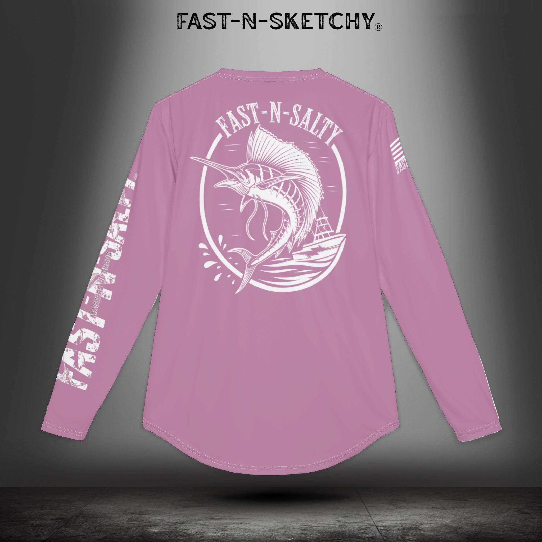 Sailfish Fast-N-Salty Pink UV Protection Long Sleeve Shirt - Perfect for Outdoor Adventures and Fishing