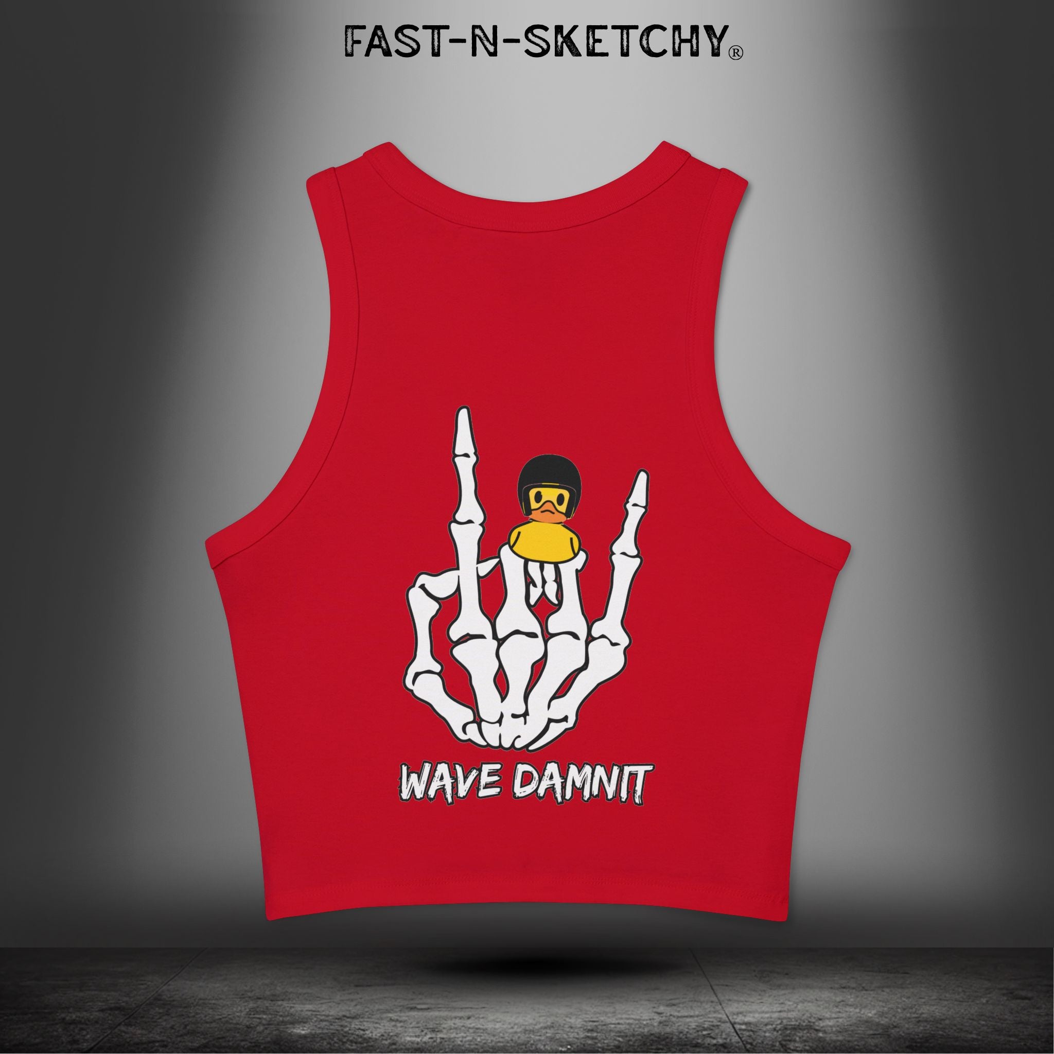 JEEP EDITION: WAVE DAMNIT created by Holly - Micro Rib Racer Tank Top