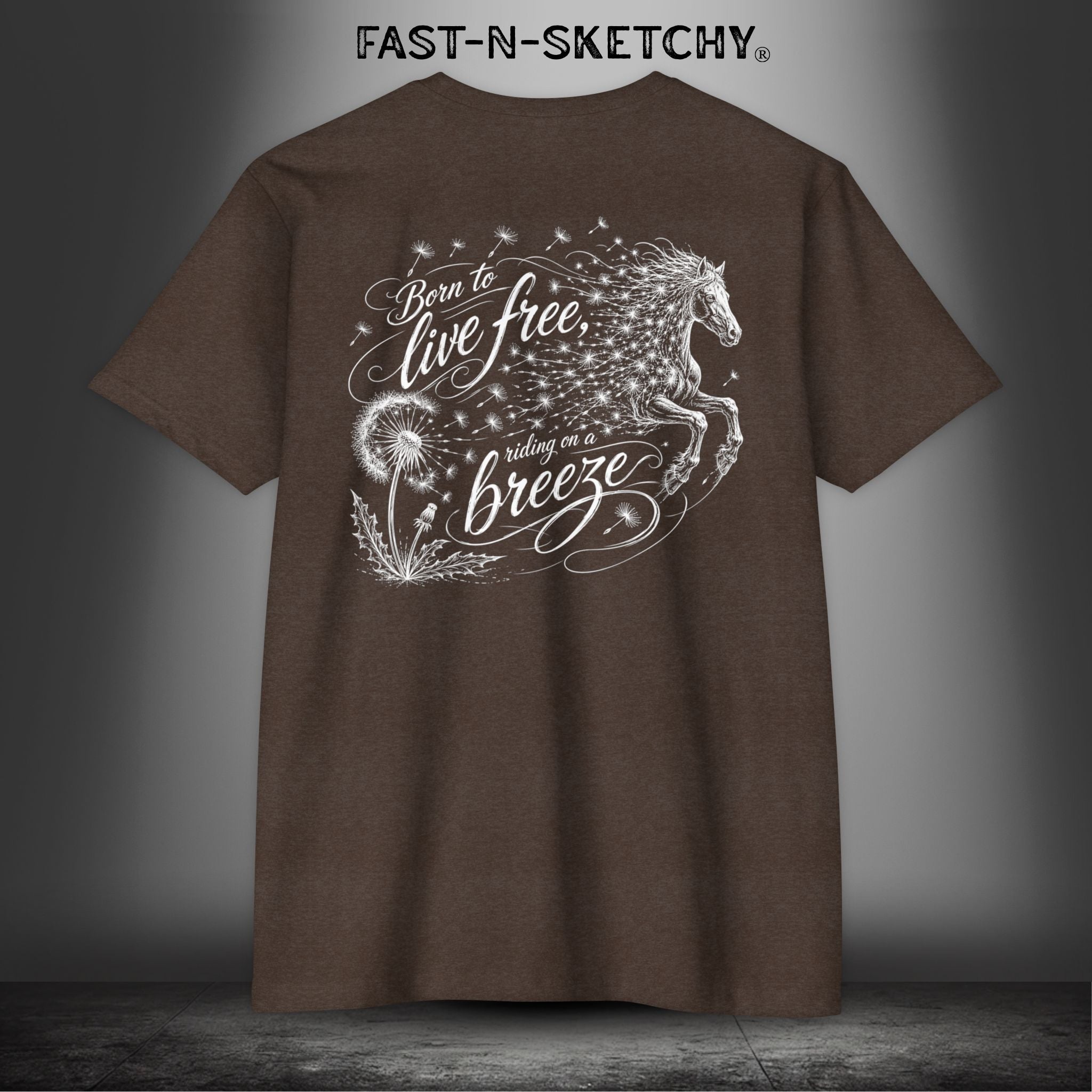 Dandelion: Born To Live Free, Riding on a Breeze - Rodeo Edition Premium Fitted Tee