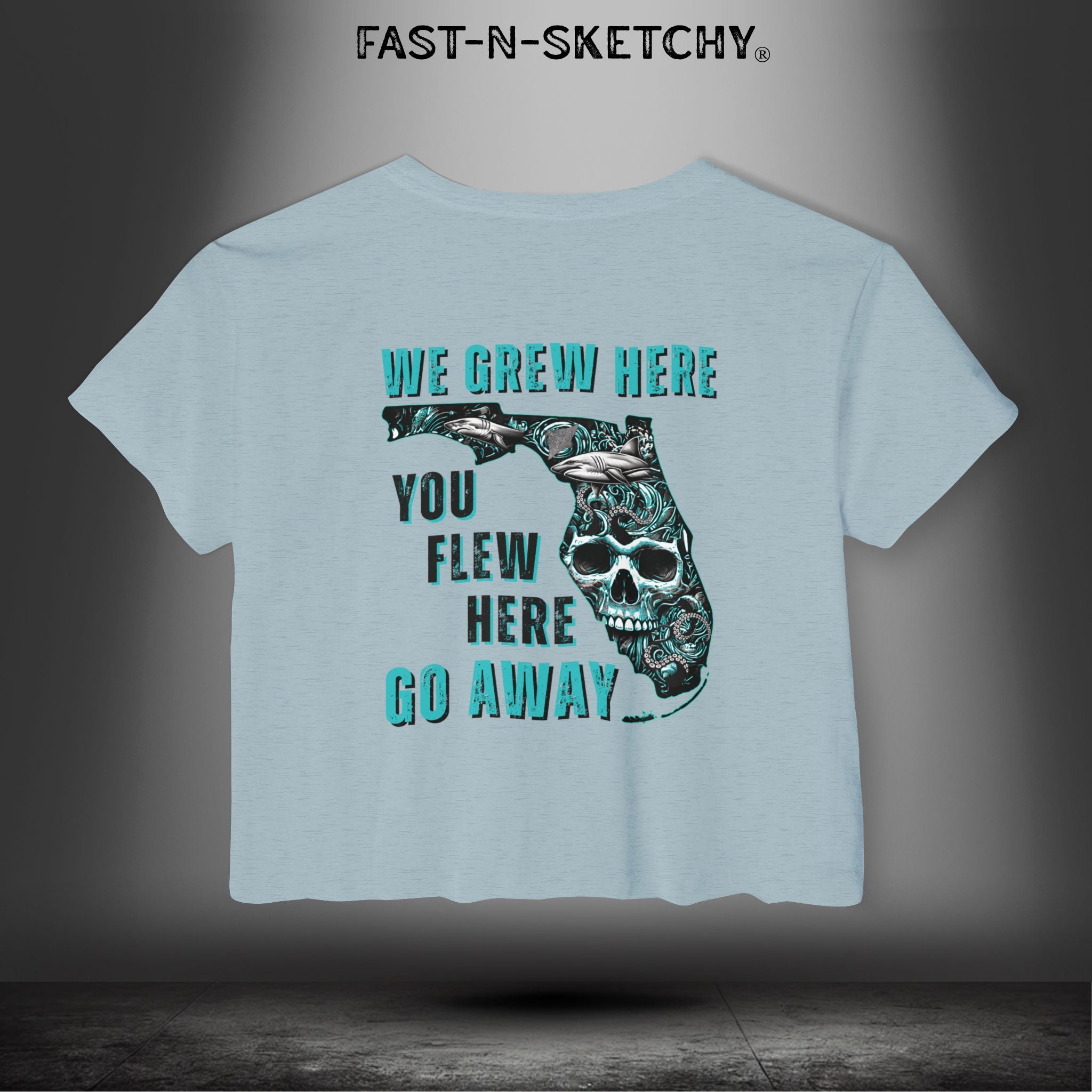 WE GREW HERE, YOU FLEW HERE, GO AWAY: Crop Top Light-Weight