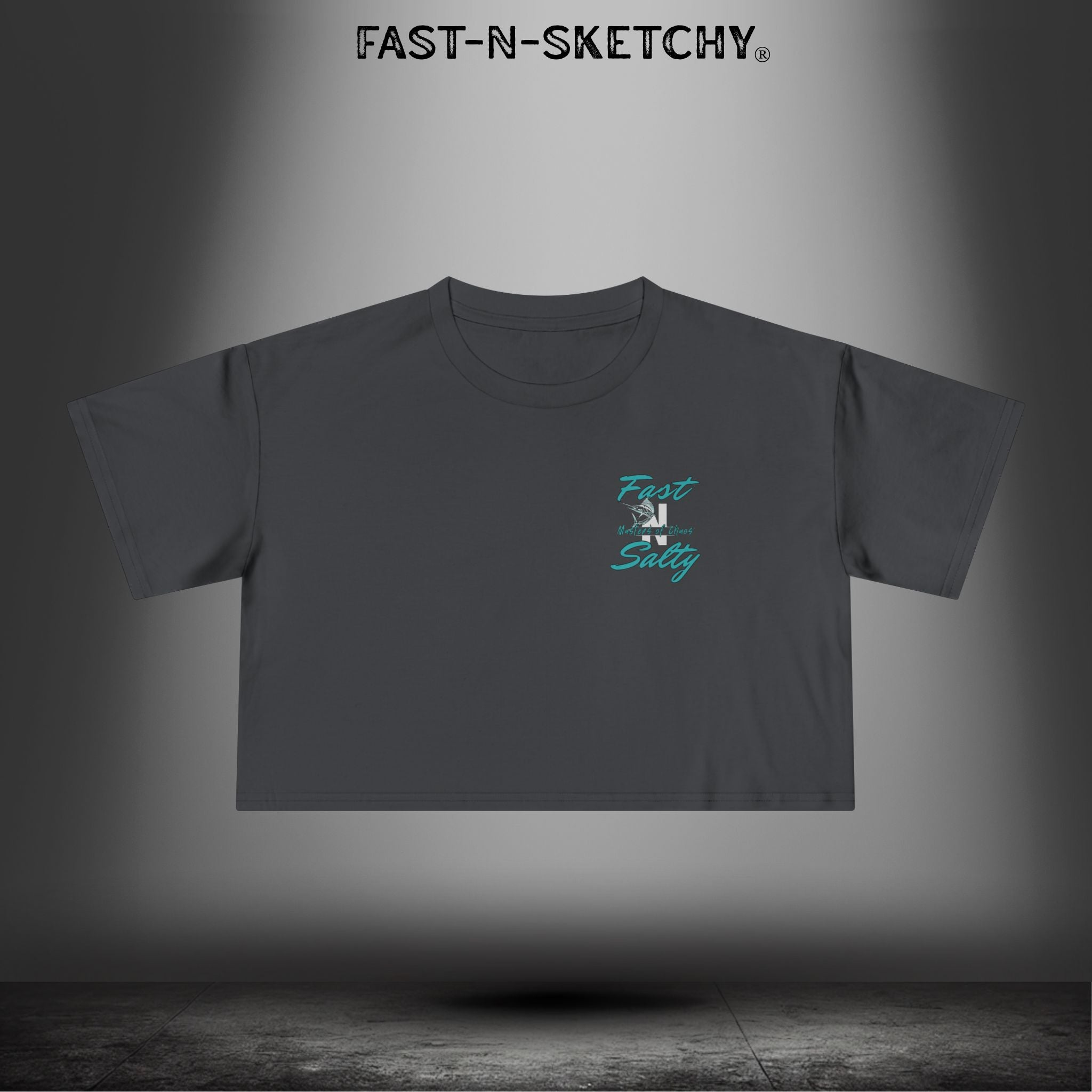 Fast-n-Salty Circle Logo - Crop Top T-Shirt