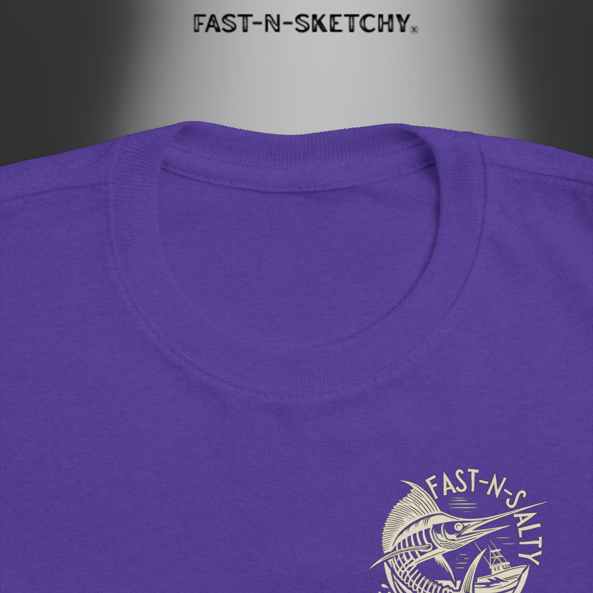 FAST-N-SALTY™ Catch Me If You Can – Marlin Toddler Tee | Fast Fins and Faster Feet.