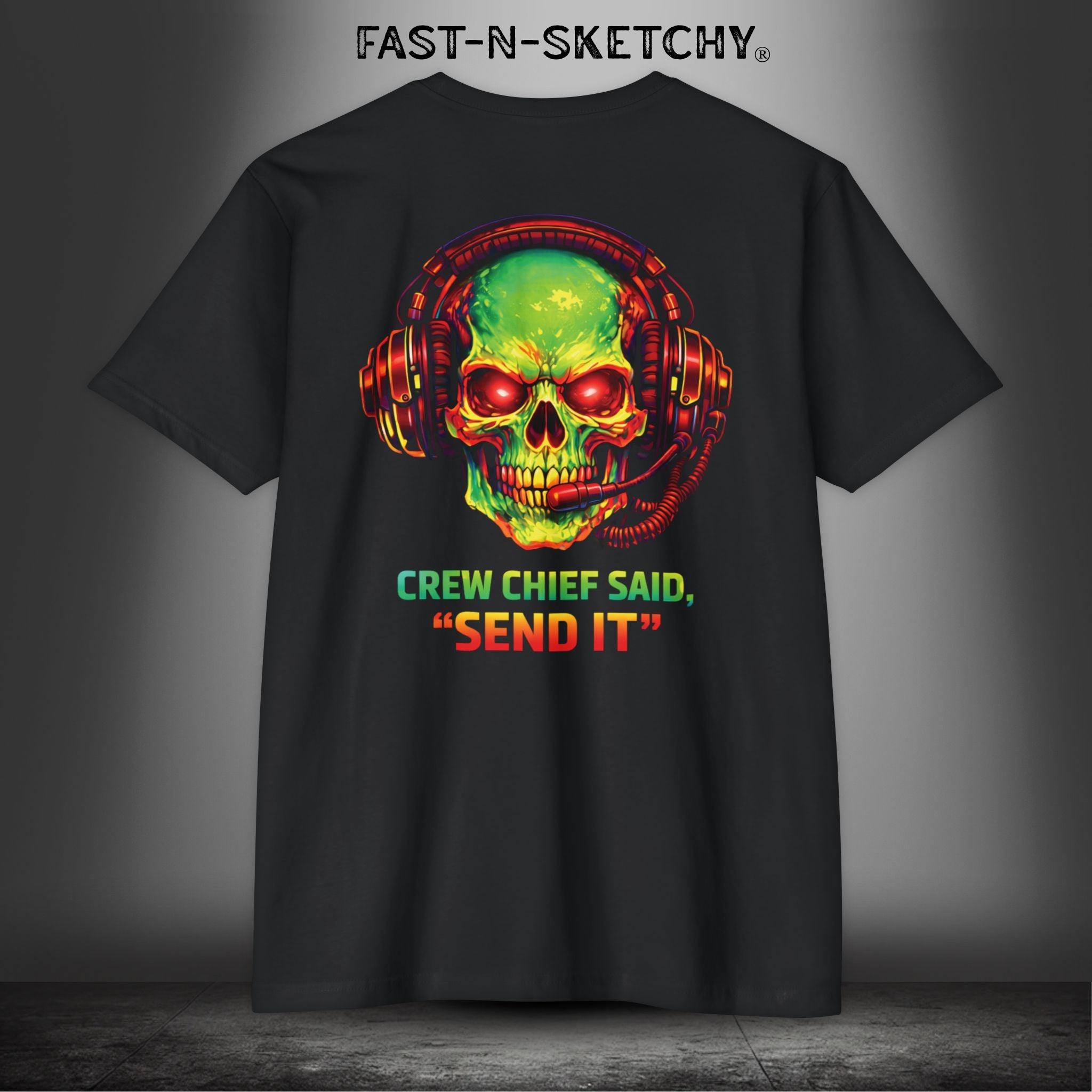 Crew Chief Said, Send It: Bagger Racing Biker Edition Premium Fitted Tee