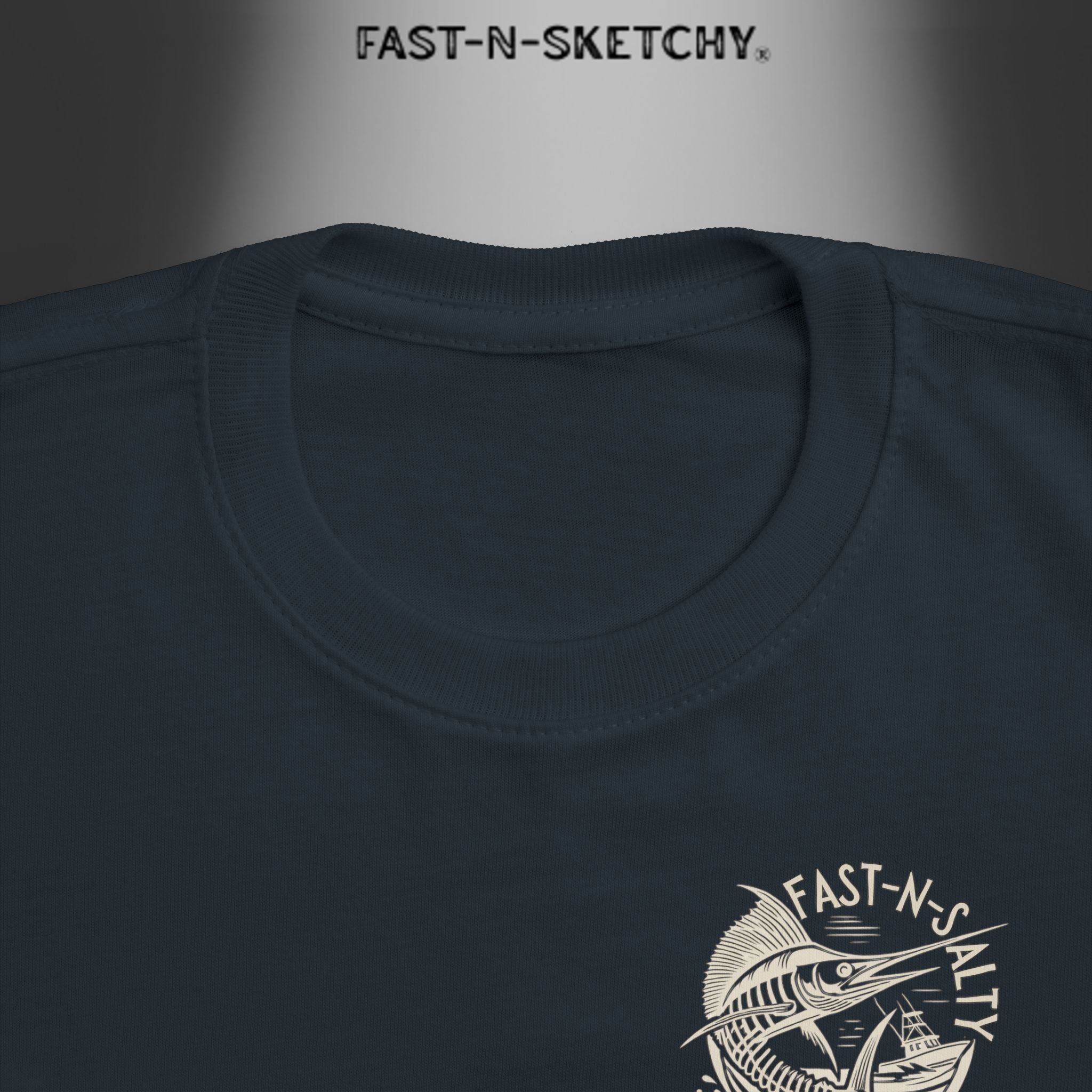 FAST-N-SALTY™ Catch Me If You Can – Marlin Toddler Tee | Fast Fins and Faster Feet.