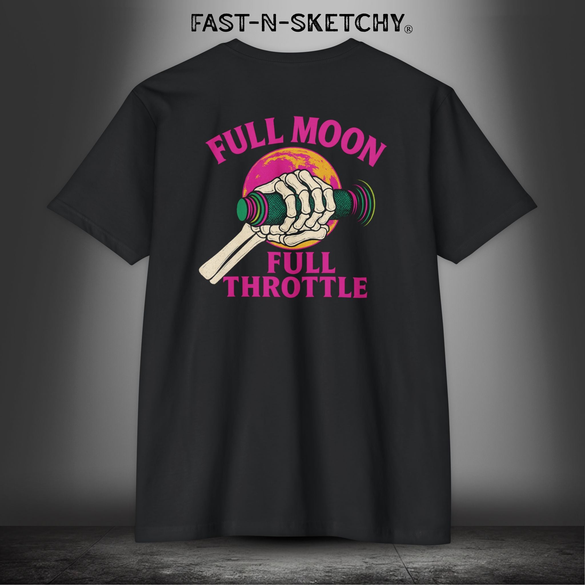 Full Moon Full Throttle: Biker Edition - T-Shirt Next Level 6210