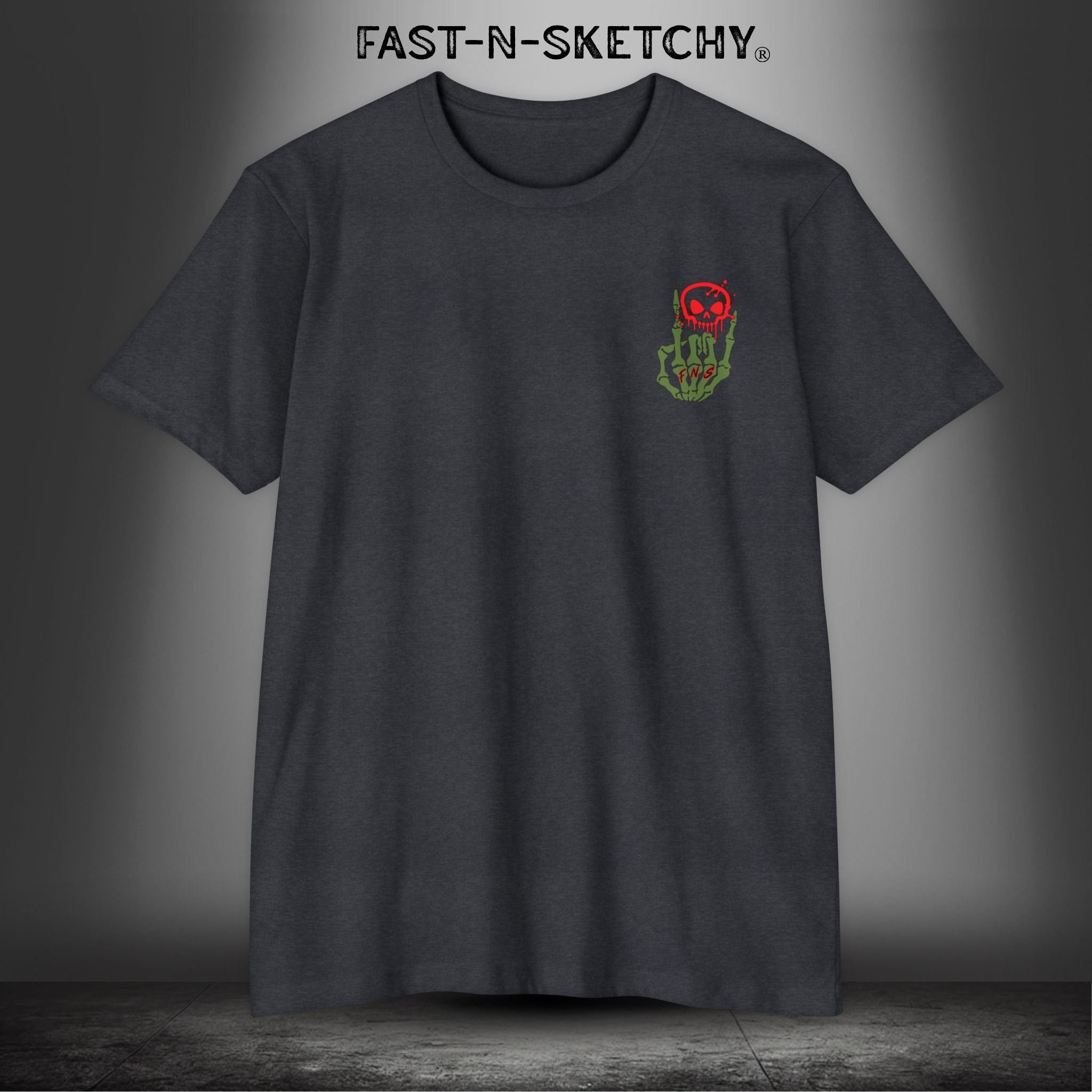 ORIGINAL FNS LOGO (Military Greed/Red): T-shirt Next Level 6210
