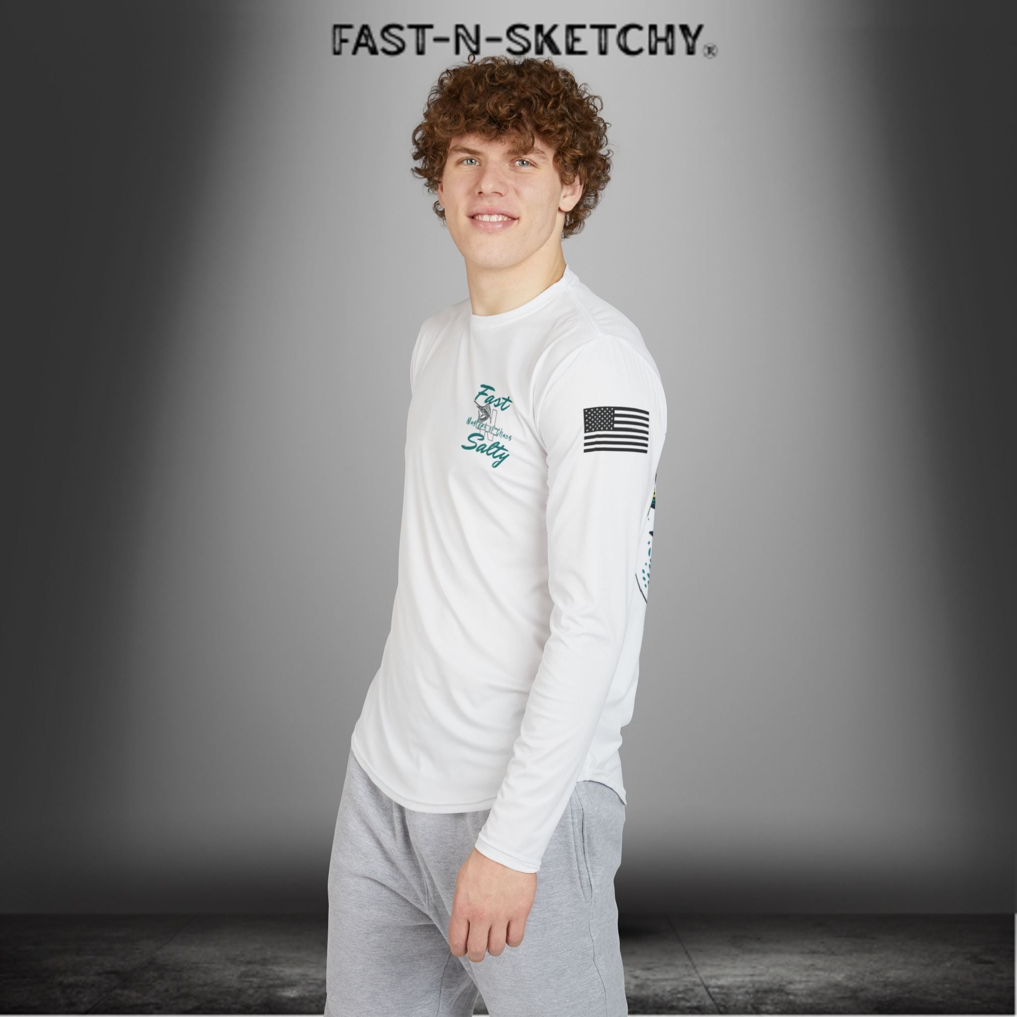 Put a Hook In It, FAST-N-SALTY: UV Protection Long Sleeve Shirt (Mahi Mahi) Perfect for Outdoor Adventures and Fishing