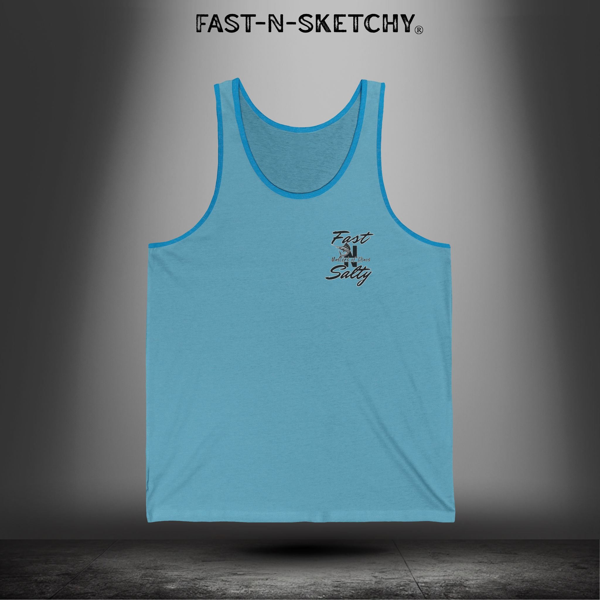 Fast-n-Salty Circle Logo (Black) - Tank Top