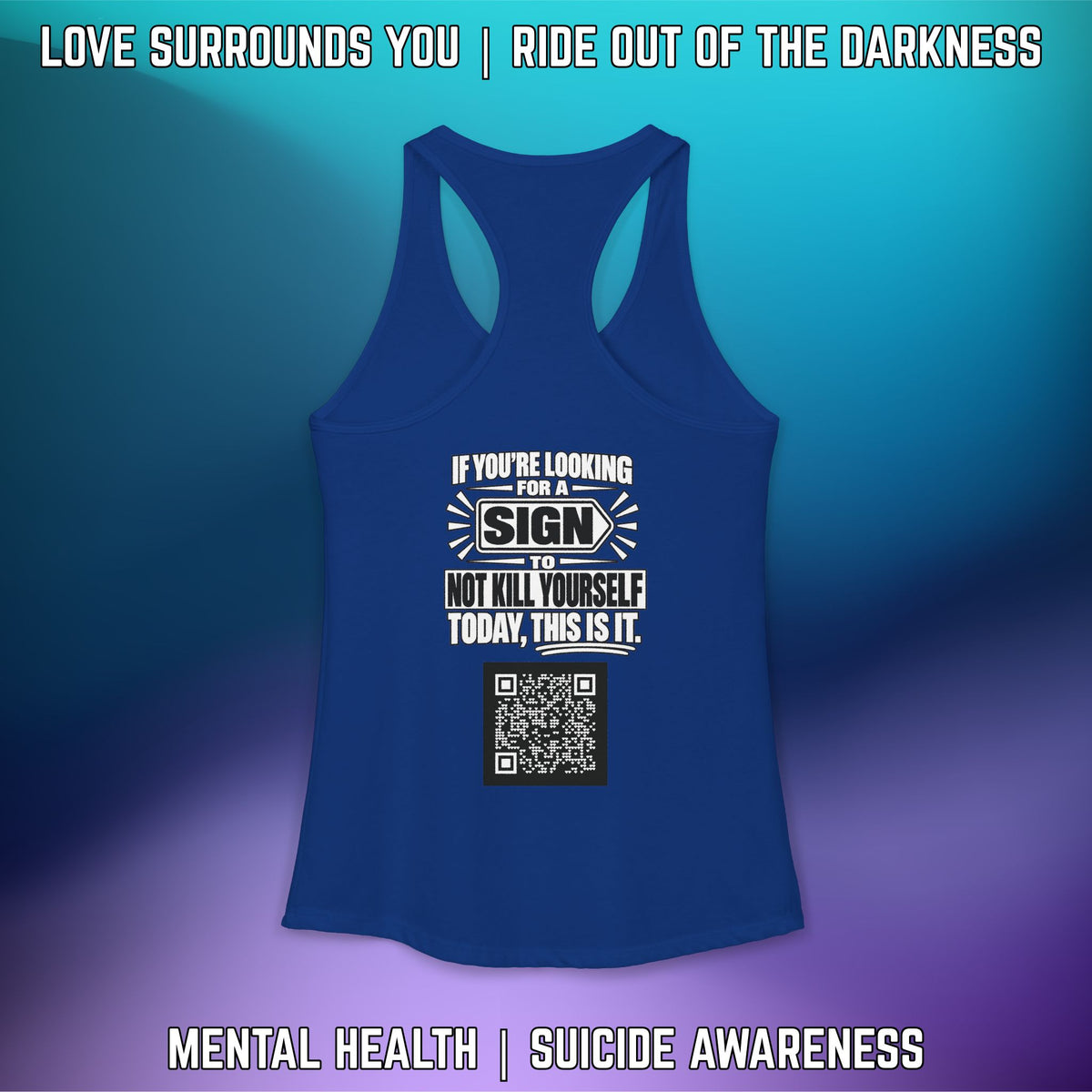 If You're Looking for a Sign.... QR Code Women's Ideal Racerback Tank - LSY