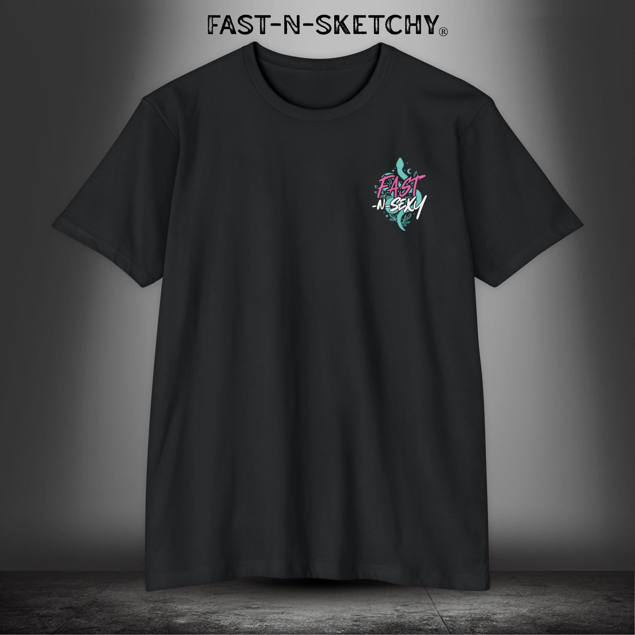 FAST-N-SEXY™ WITH HALF SKULL - T-shirt Classic Fit Crewneck - Next Level 6210