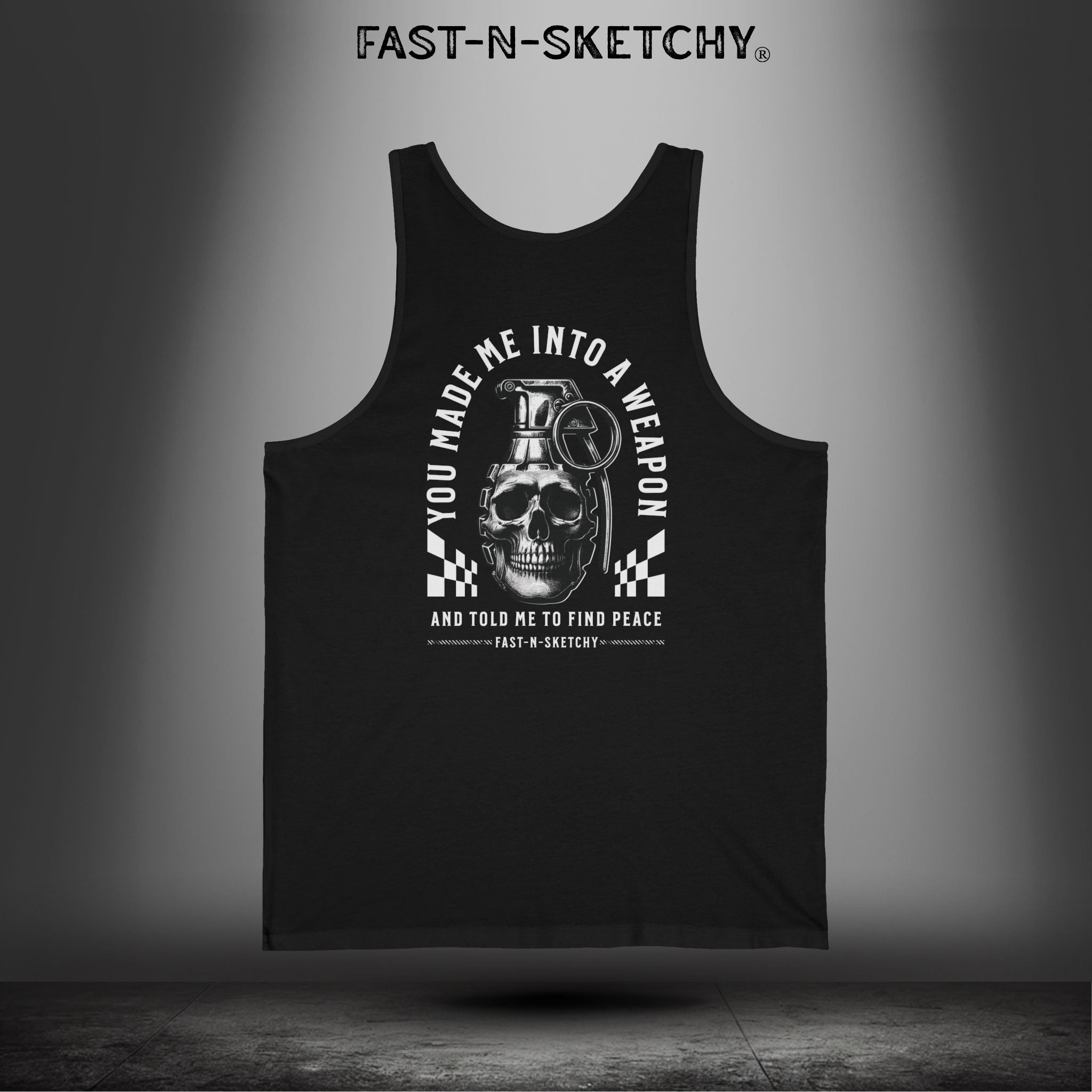 YOU MADE ME INTO A WEAPON & TOLD ME TO FIND PEACE: Tank Top