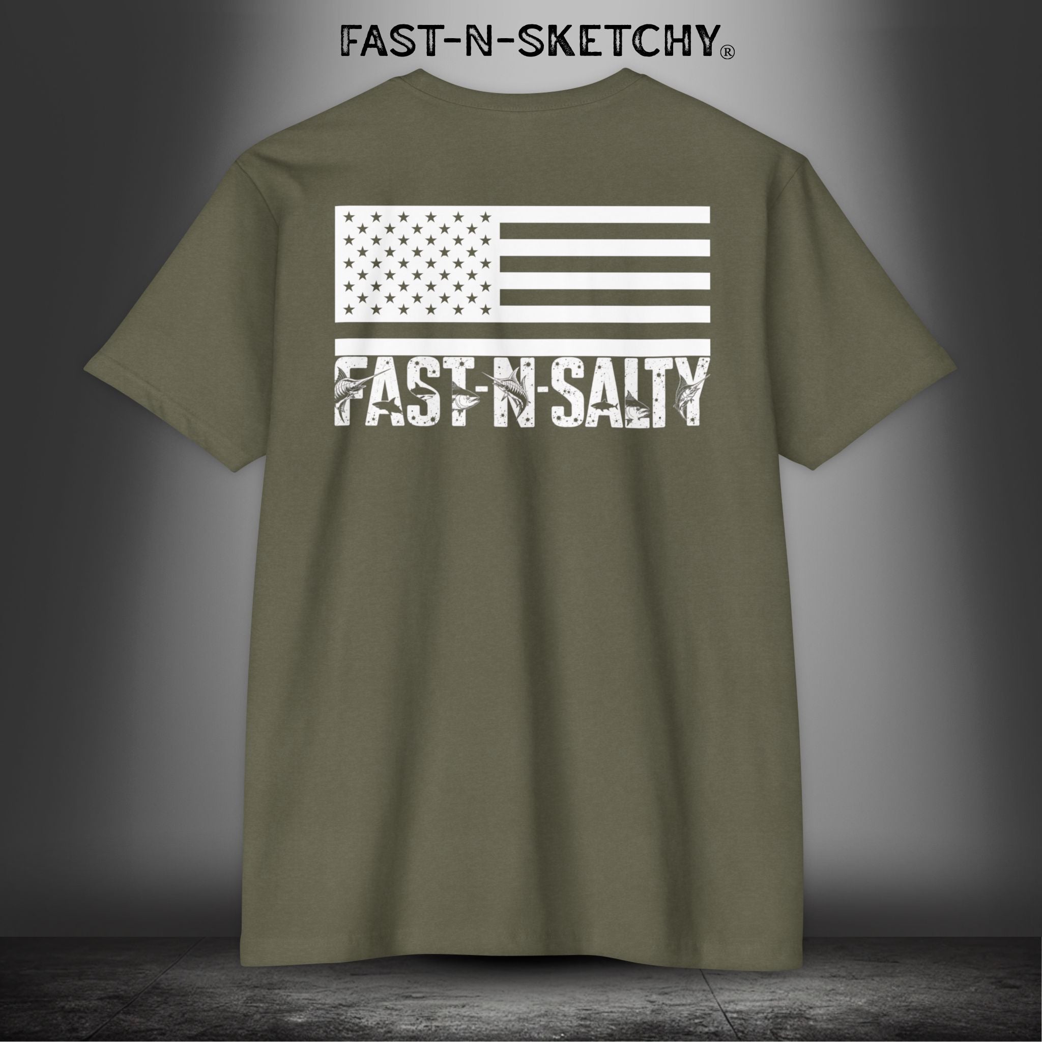 Fast-N-Salty Flag Tee — Premium Fitted Patriotic T-Shirt