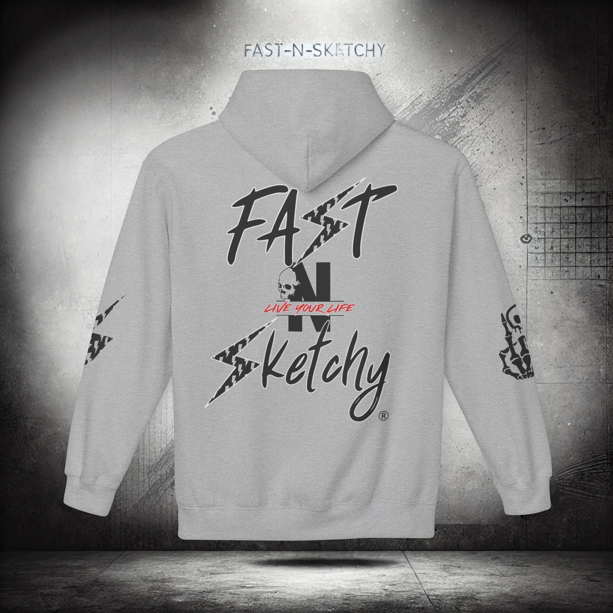 FAST-N-SKETCHY®: Fleece Hoodie 80/20 Blend (Light Colors)