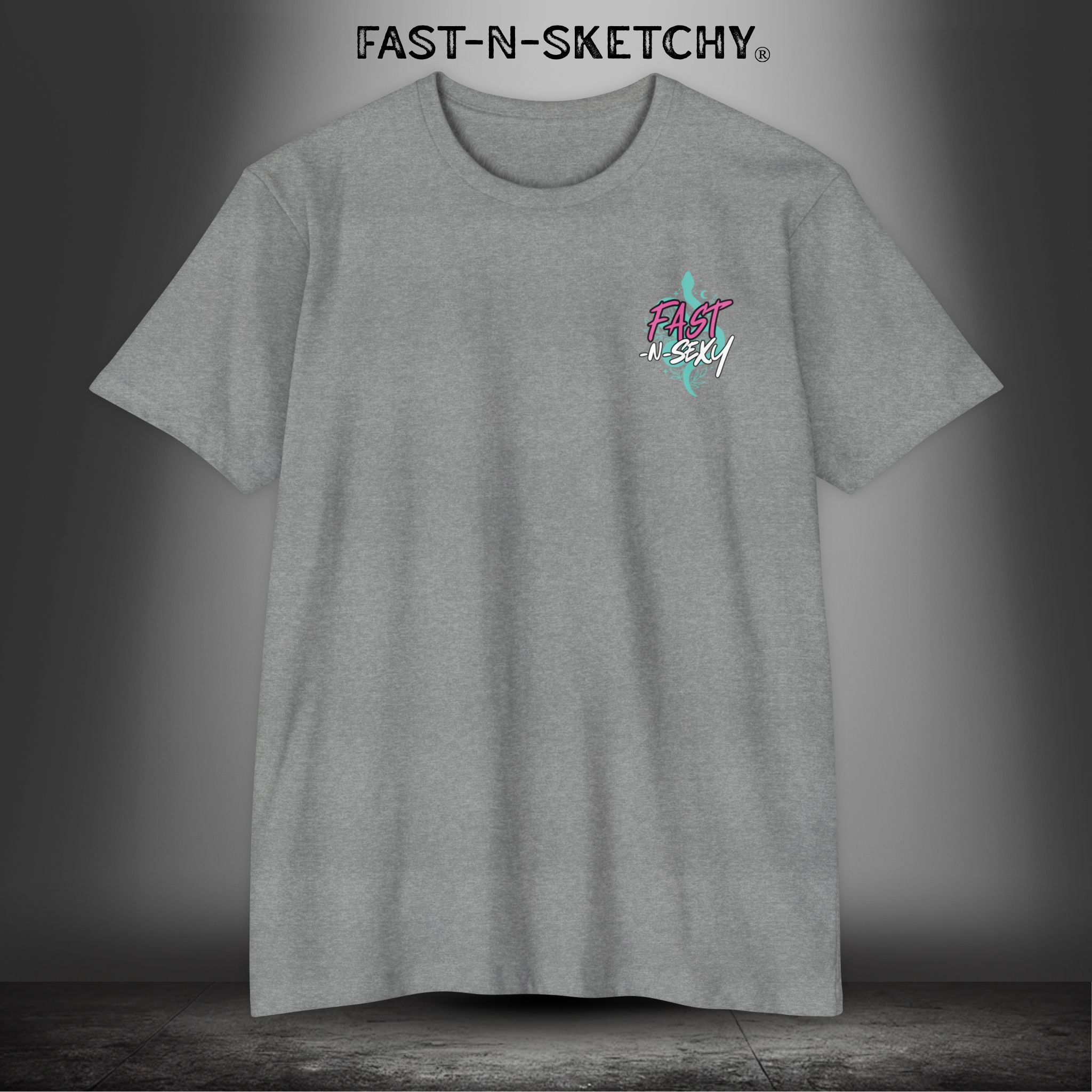 FAST-N-SEXY™ WITH HALF SKULL - T-shirt Classic Fit Crewneck - Next Level 6210