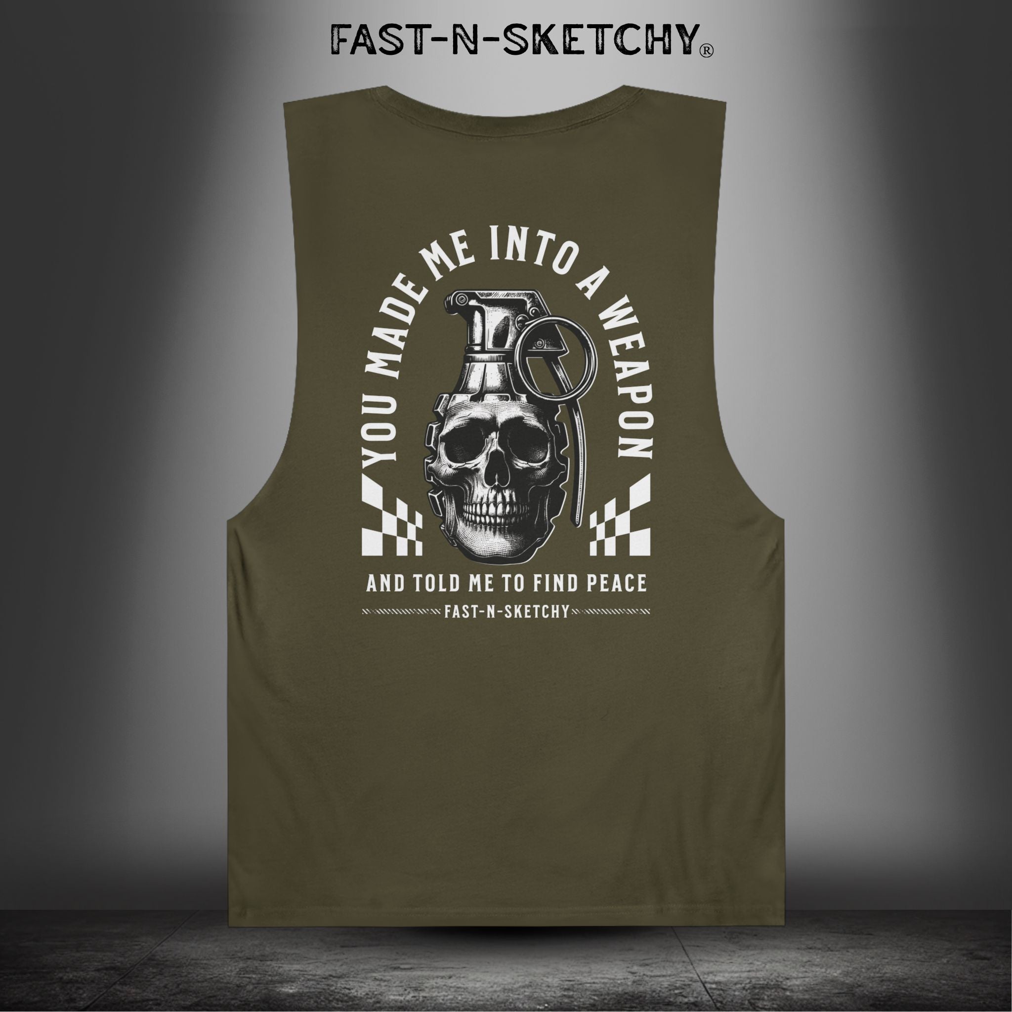 YOU MADE ME INTO A WEAPON & TOLD ME TO FIND PEACE - Muscle Tank Top