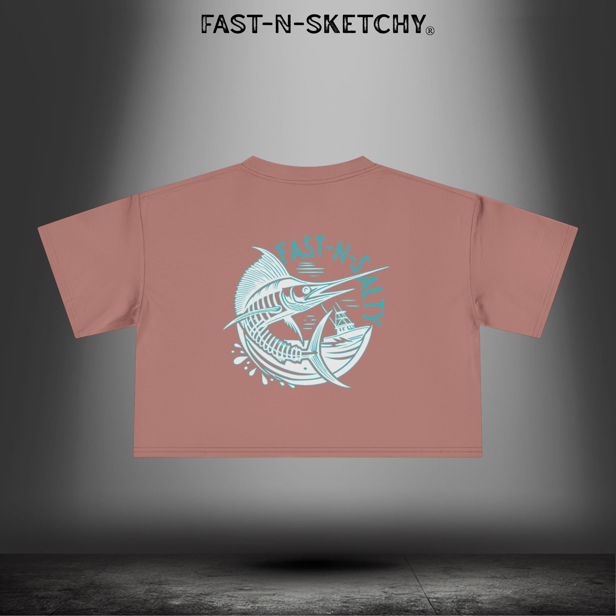 Fast-n-Salty Circle Logo - Crop Top T-Shirt