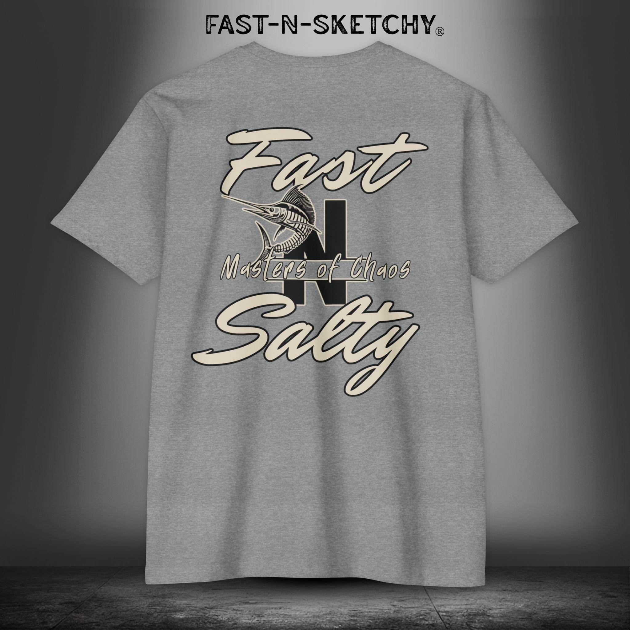 Fast-N-Salty: Masters of Chaos - T-Shirt Next Level (Tan Letters)
