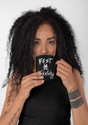 Mugs - MOST HUMANS ARE ALIVE BUT NEVER LIVE - FAST-N-SKETCHY®