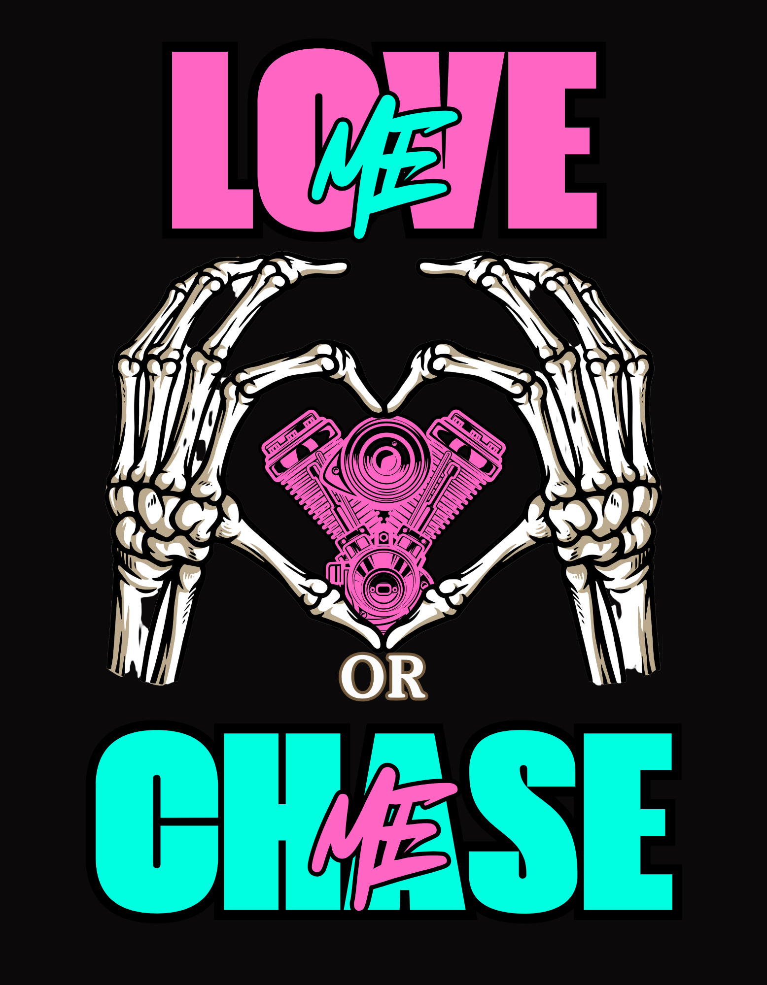 LOVE ME OR CHASE ME - FAST-N-SEXY™: T-shirt Next Level 6210