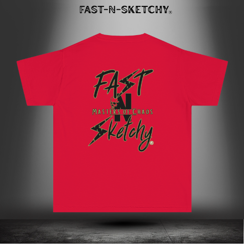 FAST-N-SKETCHY® Master of Chaos – Youth Tee | Because Calm Kids Don’t Change the World.