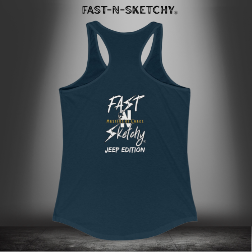 Jeep Edition:Wave Damnit created by Holly - Women's Graphic Racerback Tank Top